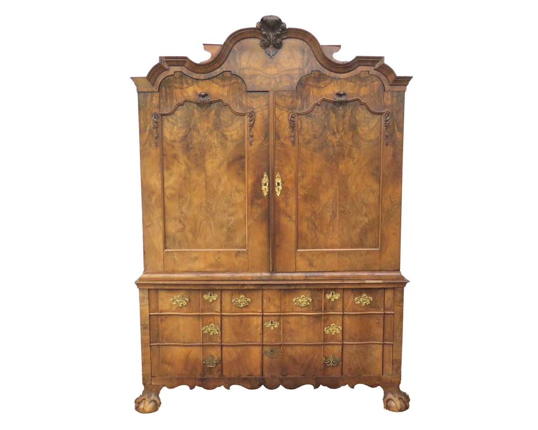 A walnut-veneered Louis XIV cabinet, Holland, c. 1720–1730