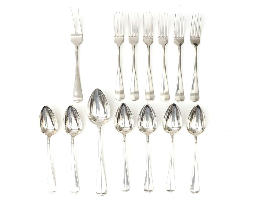 A fourteen-piece silver cutlery set, Netherlands, Voorschoten, 1938-1939