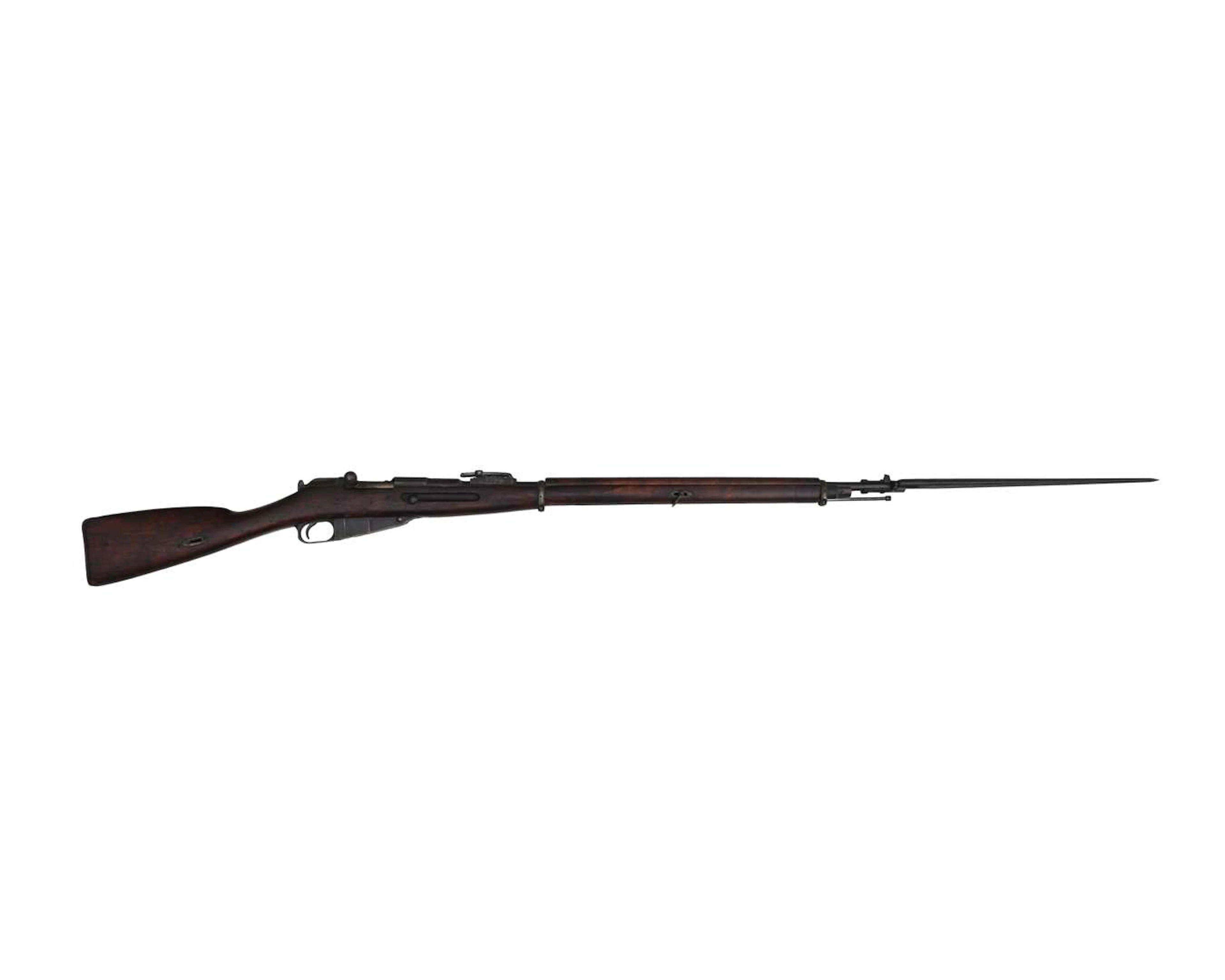 A Mosin-Nagant bolt-action rifle with bayonet, Model M28, Finland, 20th century