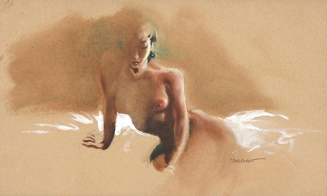 Jan Bosschaert (1957), Seated Nude with a Green Earring