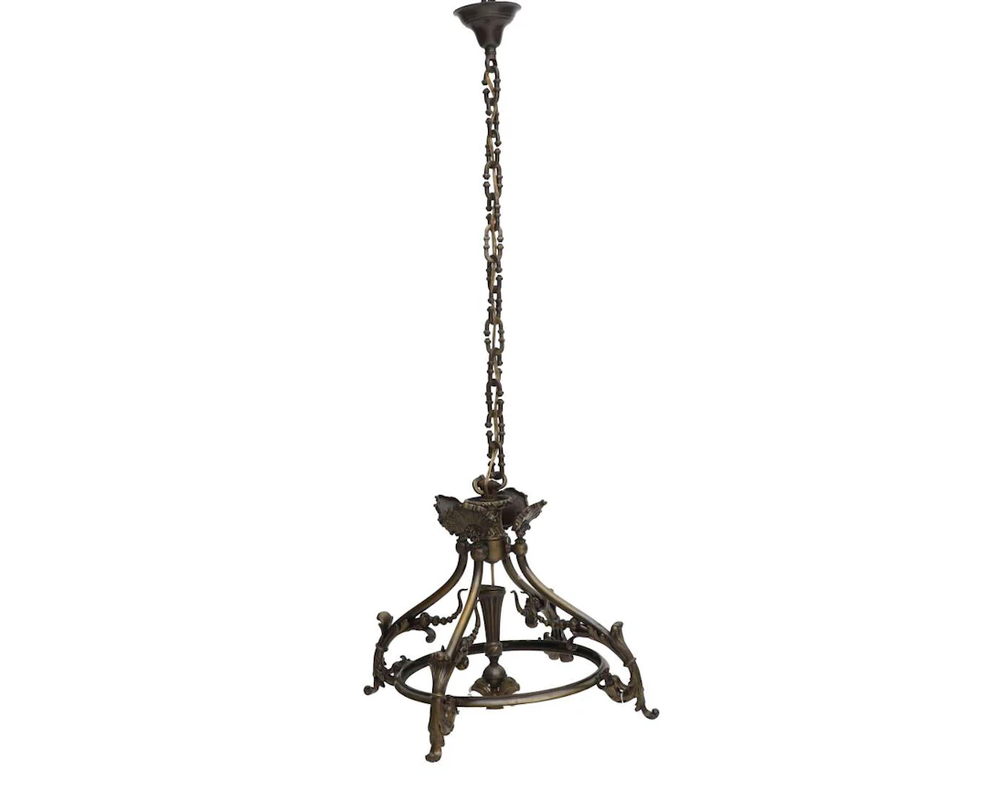 A brass pendant lamp, 20th century