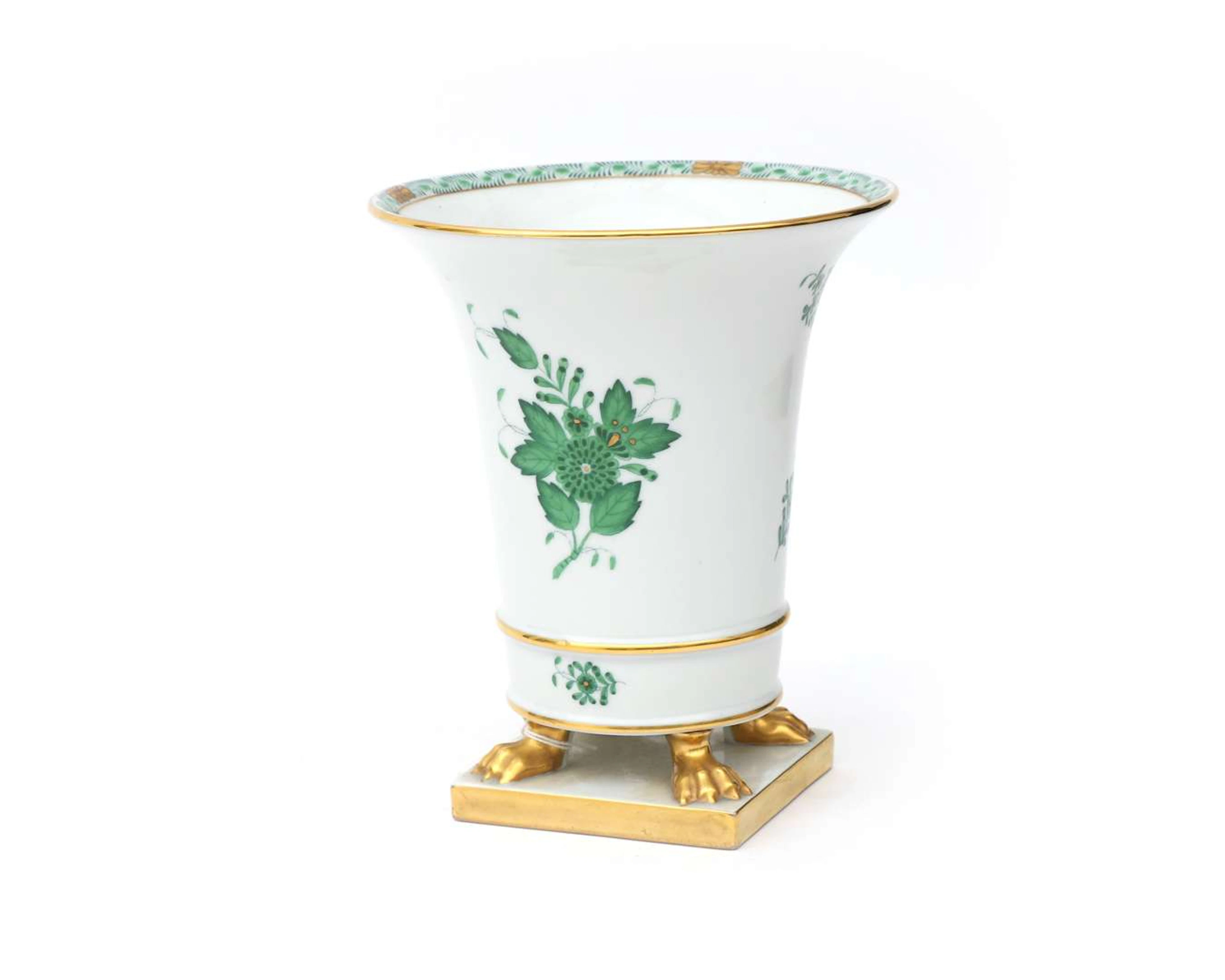 A porcelain vase, made by Herend, Hungary, 20th century