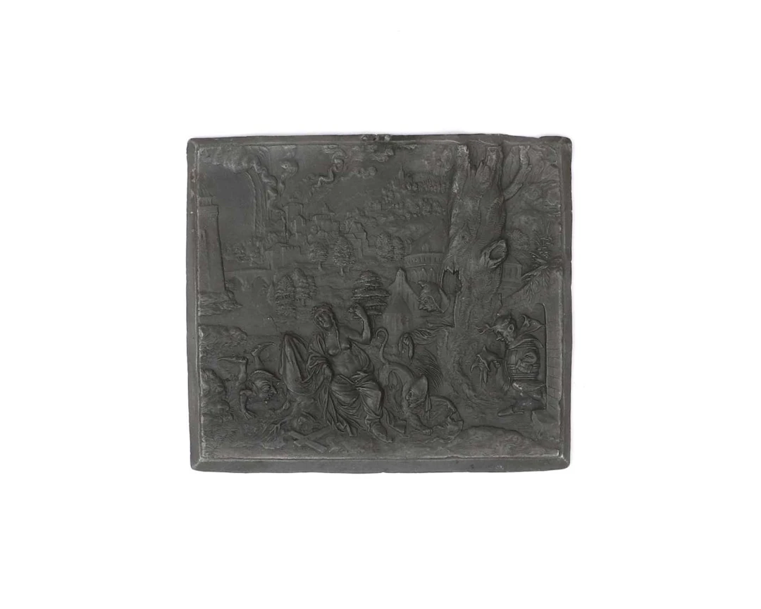 After Peter Flötner (1490–1546), a lead plaque entitled ‘The Temptation