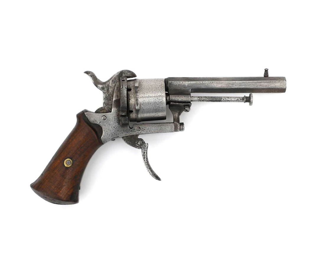 A pin-fire revolver, Belgium, 19th century