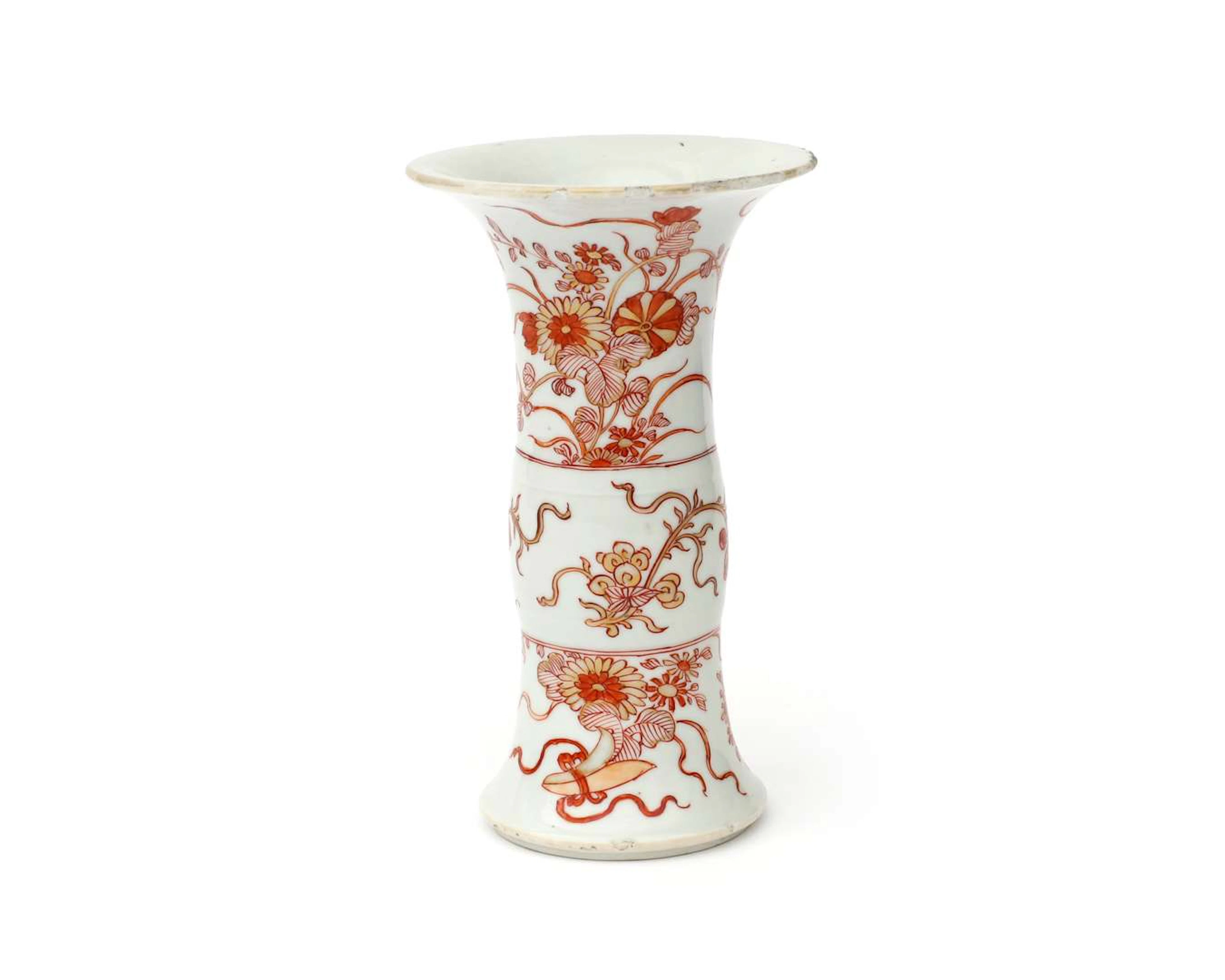 A porcelain Gu vase, China, Kangxi period (1662–1722), c. 1700