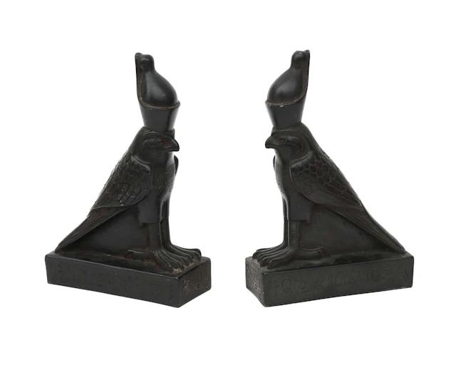 Two Horus sculptures in the Egyptian style, 20th century