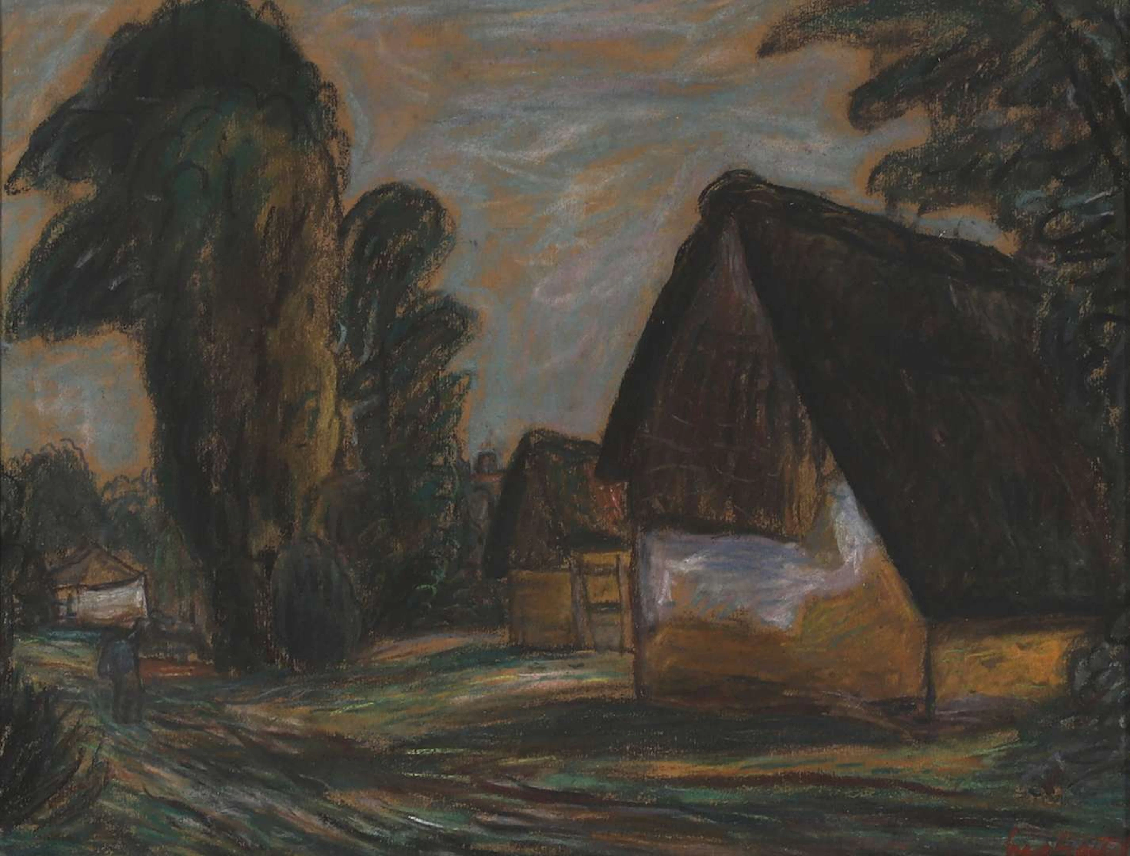 Leo Gestel (1881–1941), View of a farmyard