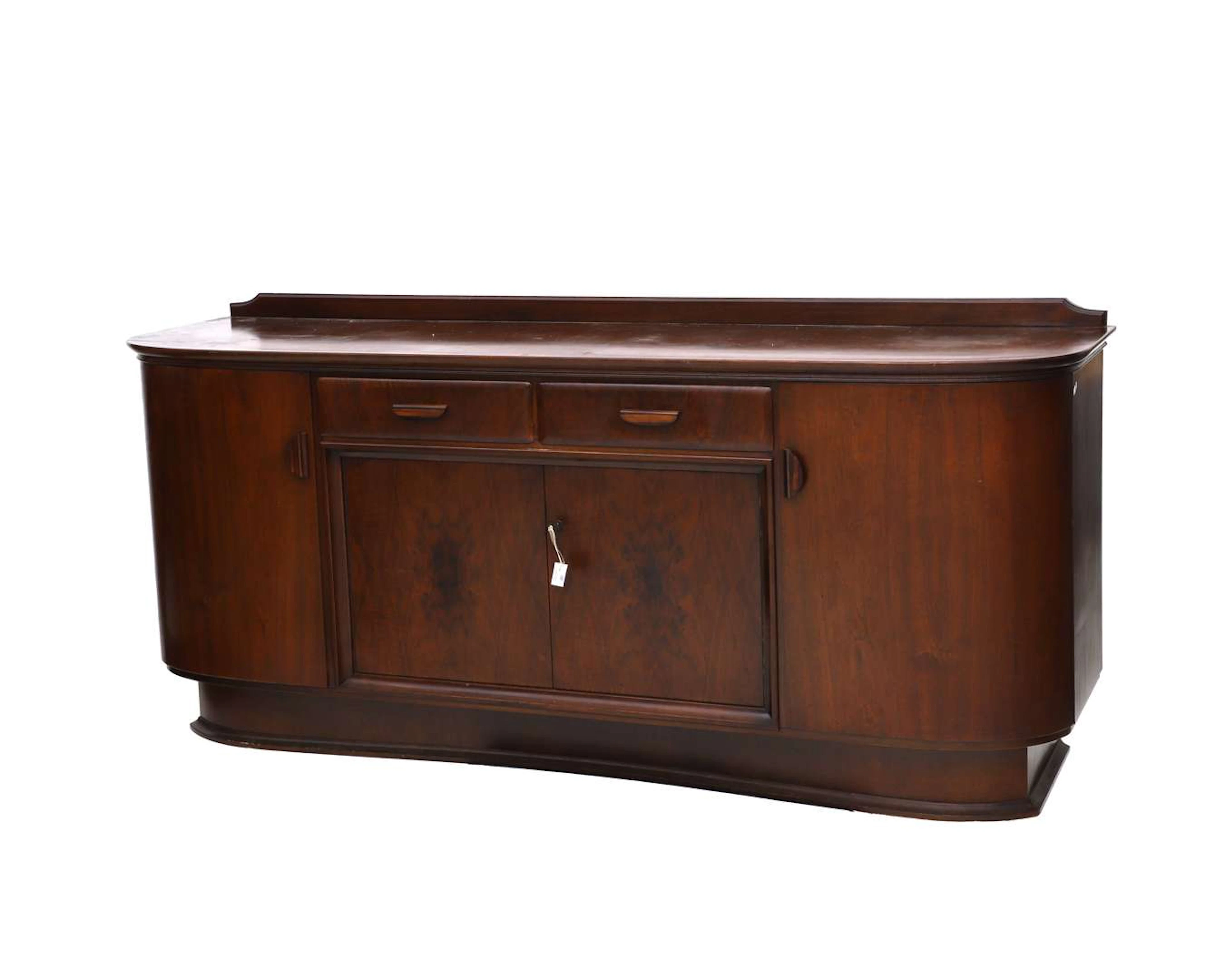A mid-century walnut sideboard, MultiLiux Formule, Holland, 1960s–1970s