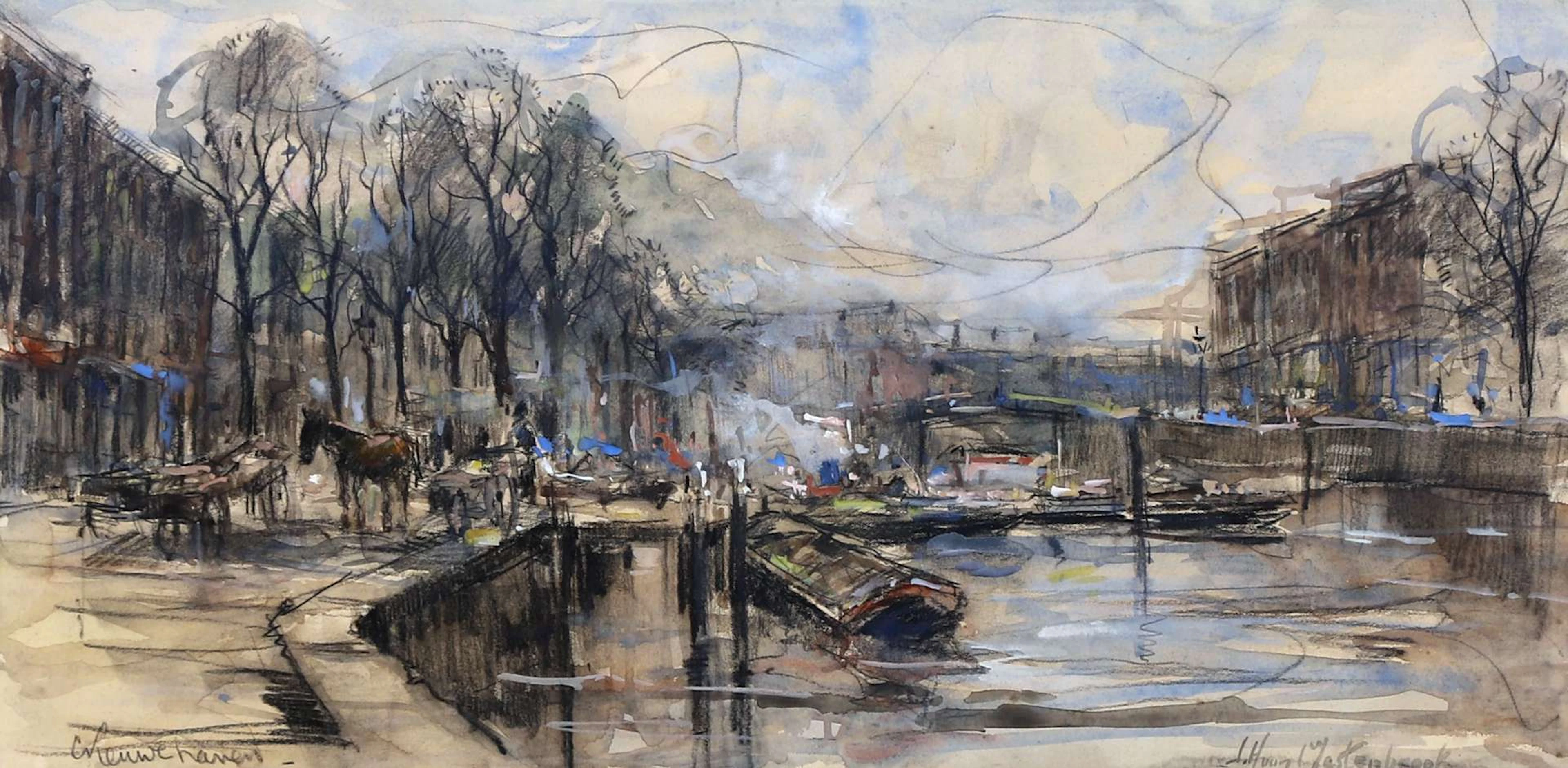 Johann Hendrik van Mastenbroek (1875–1945), View of the Nieuwe Haven