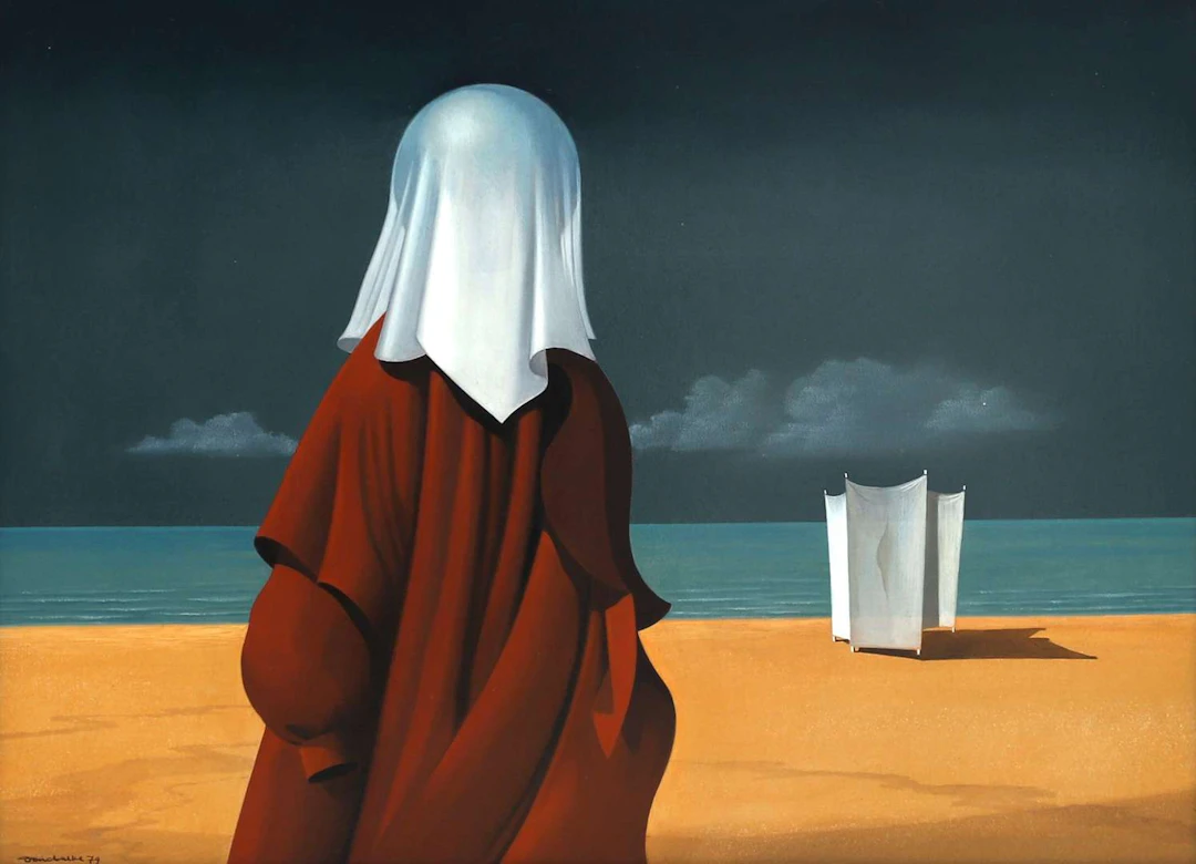 Don Clarke (1932–2012), Veiled figure on the beach
