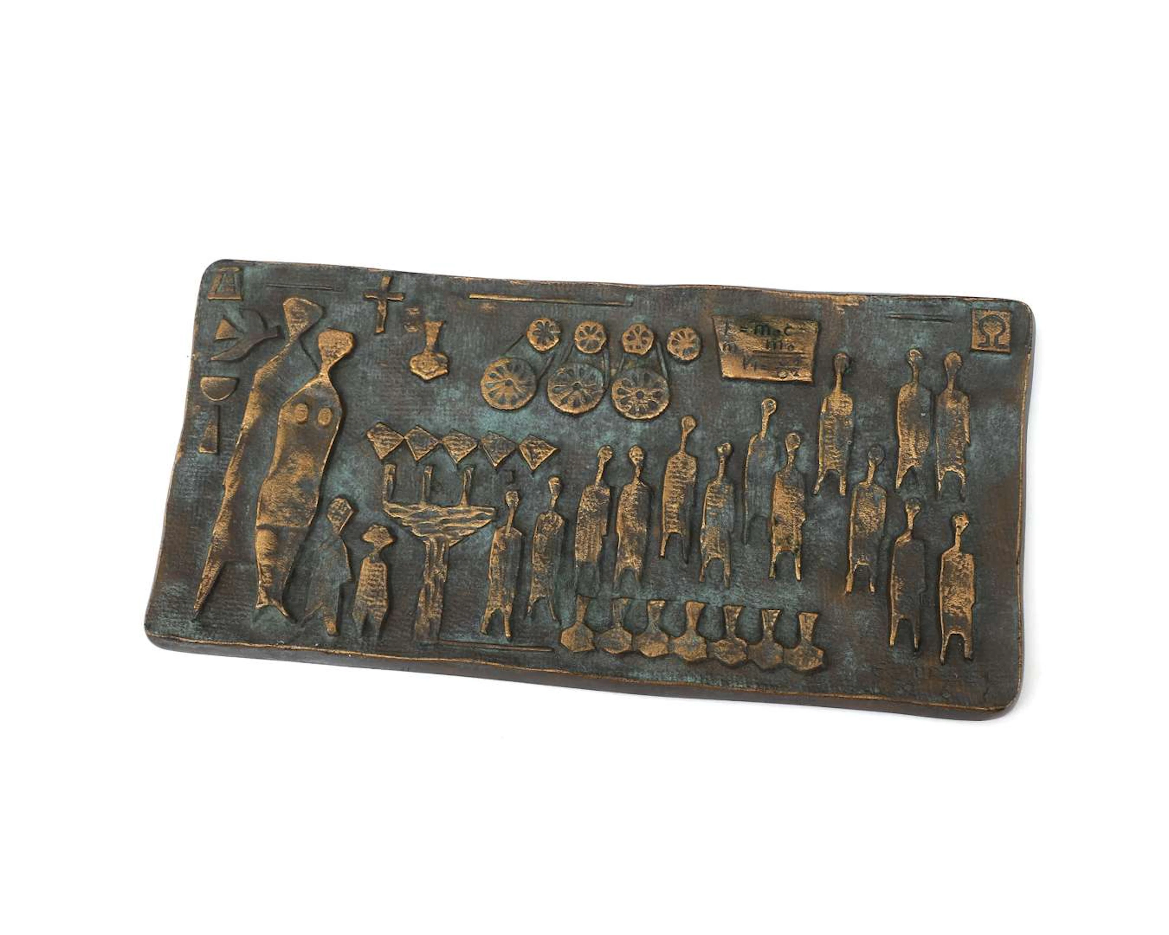 A bronze wall plaque, designed by Eberhard Burgel in 1966, for Röperwerk
