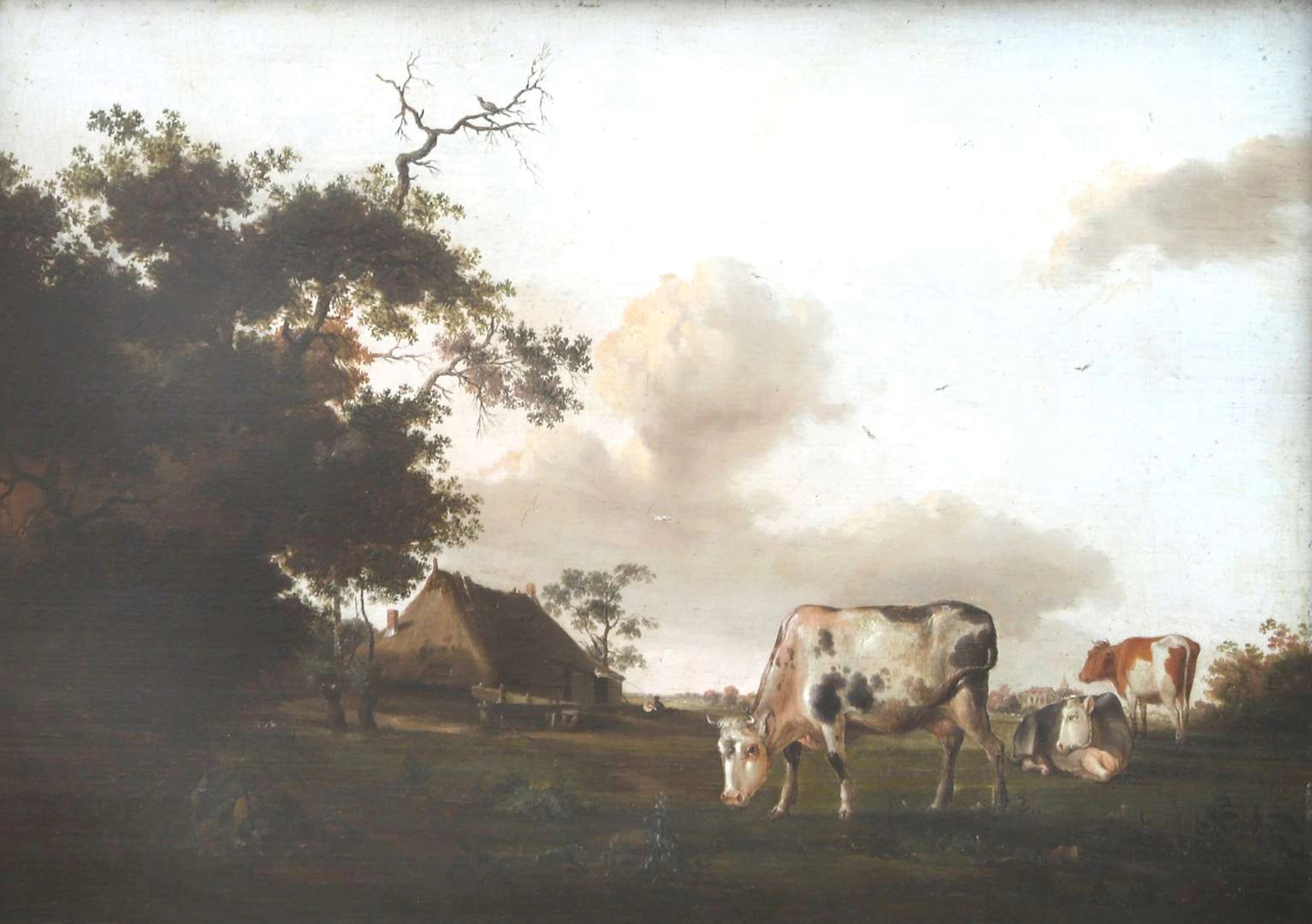 Joseph August Knip (1777-1847), 'Resting cows in the meadow'