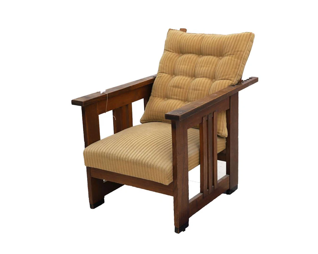 A wooden armchair in the Hague School style, the Netherlands, 20th century