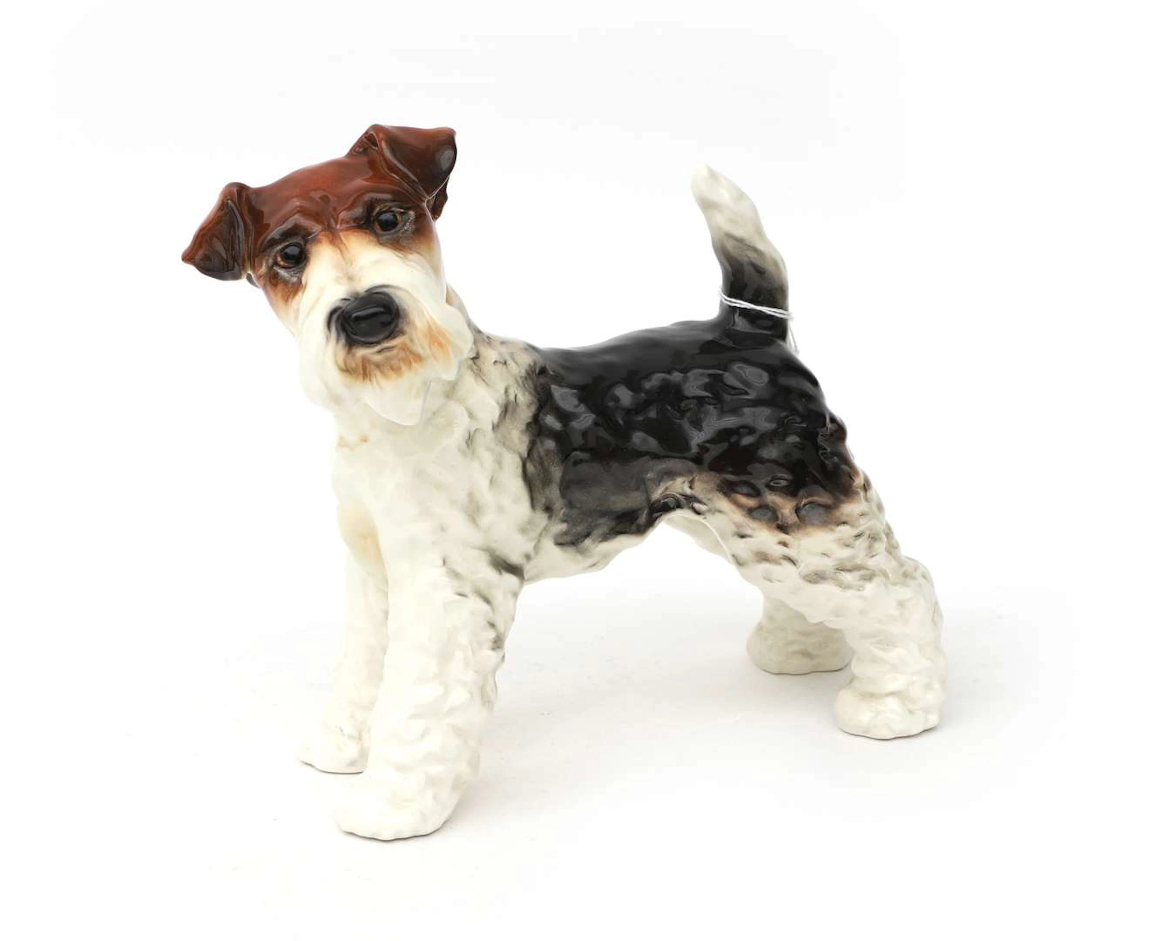 A porcelain statue of a dog, made by Goebel, Germany, 20th century