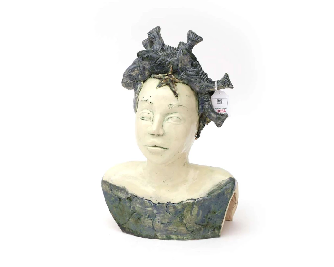 A ceramic bust, Vera Maguire