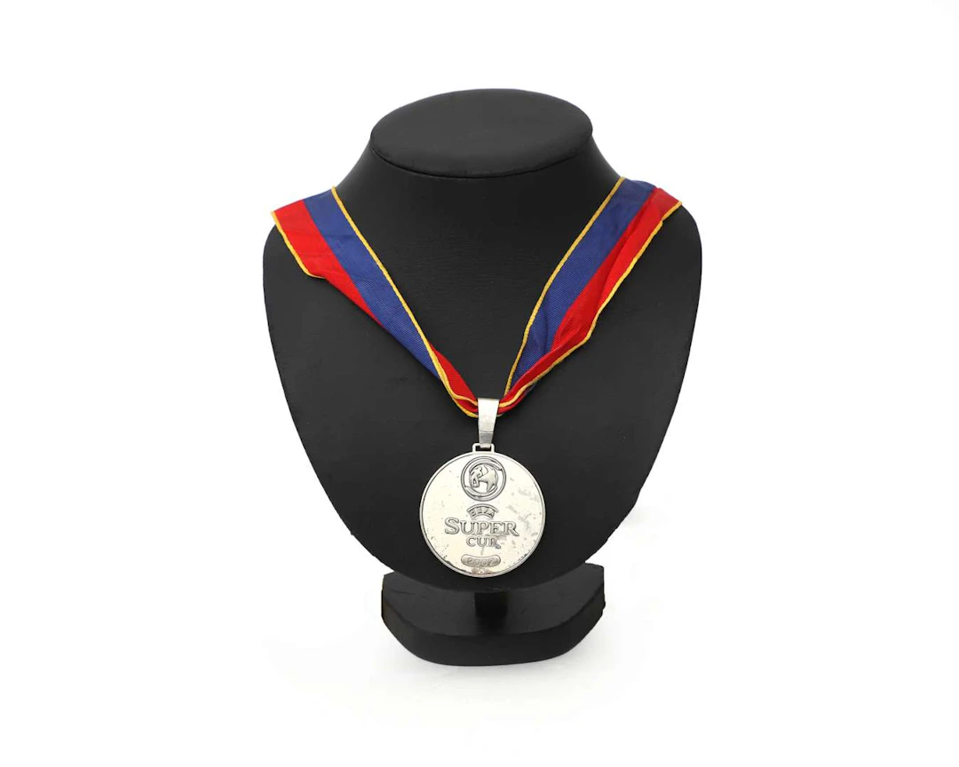A 2002 UEFA Cup runners-up medal, Real Madrid v Feyenoord 3–1, belonging