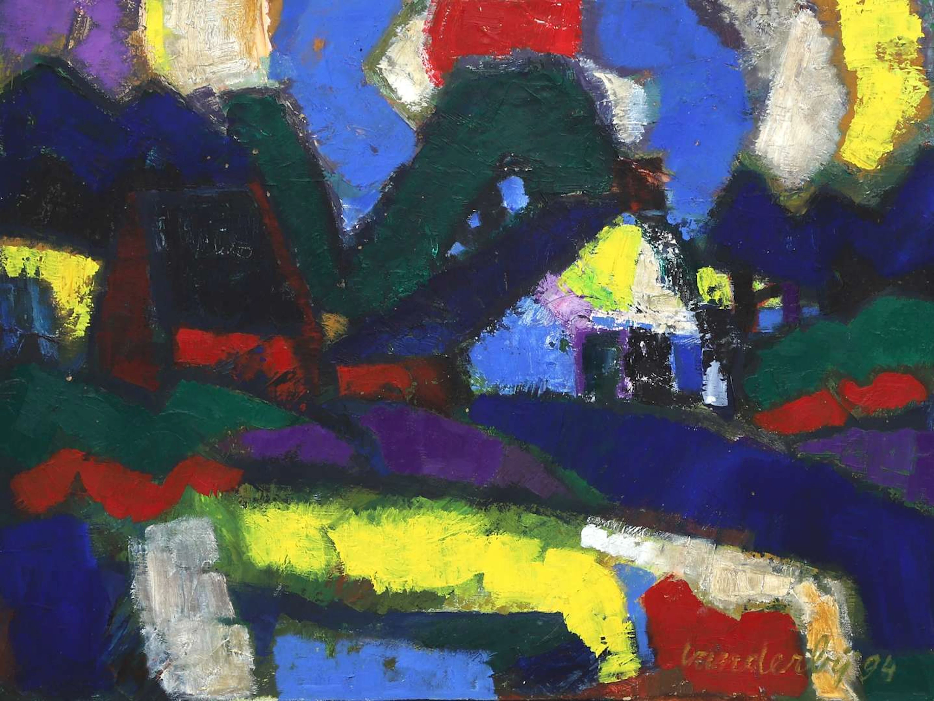 Jan Frearks van der Bij (1922-2013), Landscape with house