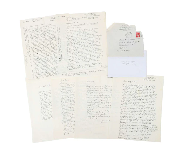 Gerard Reve – 6 original handwritten letters on 6 sheets of paper