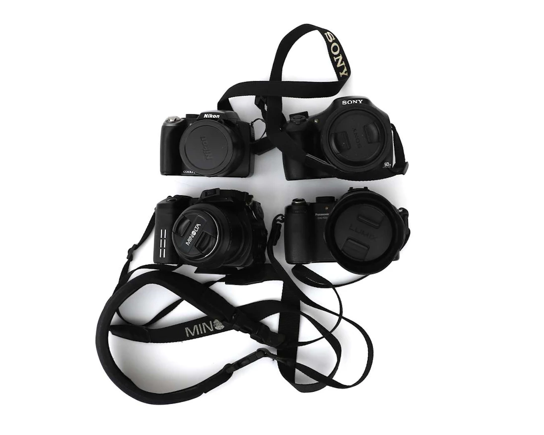 Four digital cameras from Nikon, Sony, Panasonic and Minolta