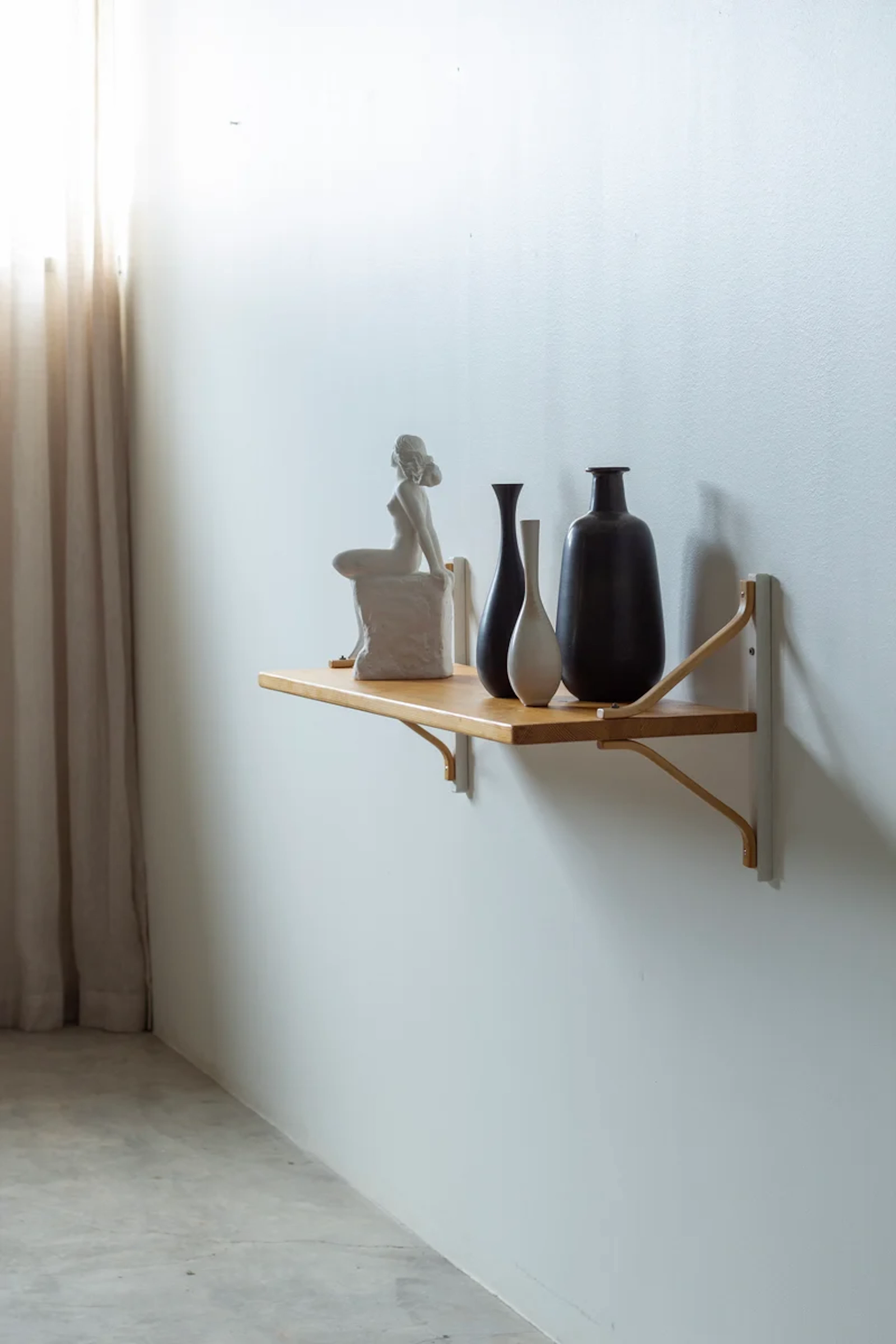 Pine and birch Shelf by Bruno Mathsson