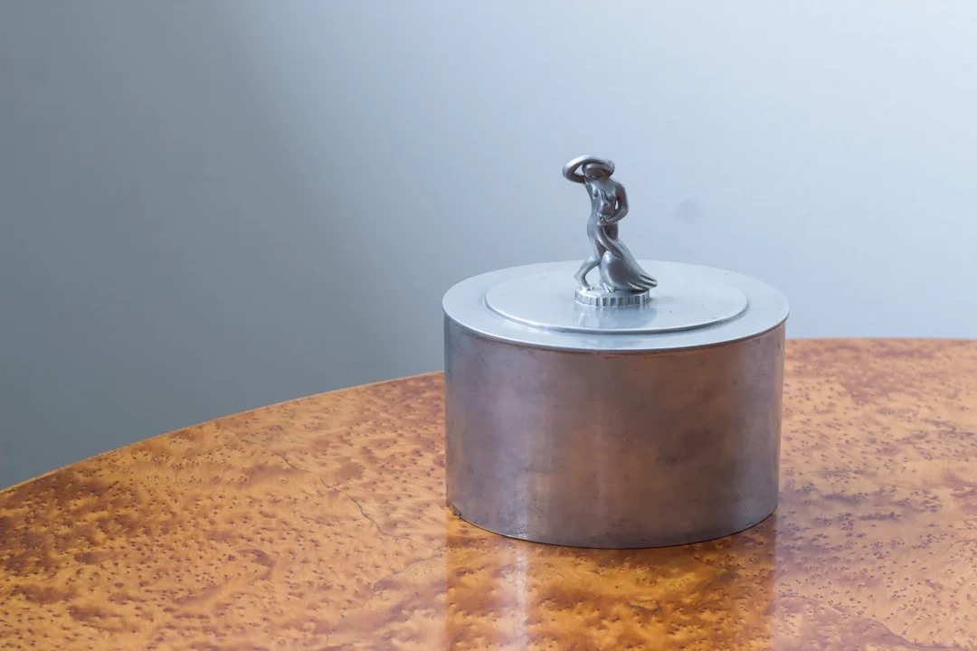 Pewter jar by Sylvia Stave