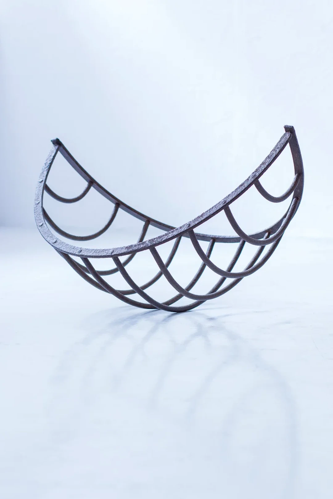Cast iron basket or sculpture