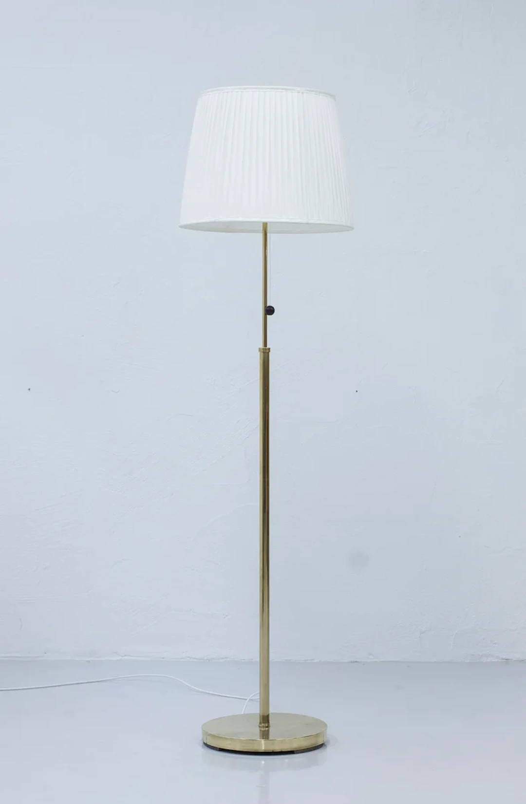 Swedish modern brass floor lamp