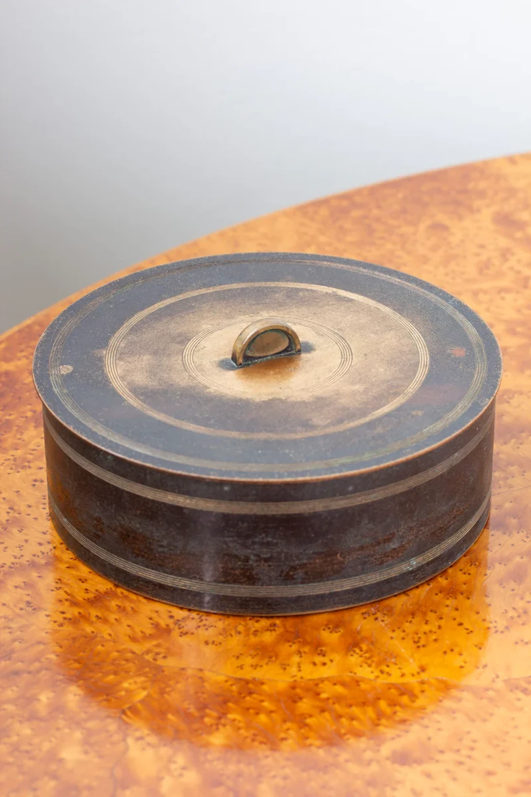 Geometrical Danish 1930s bronze box