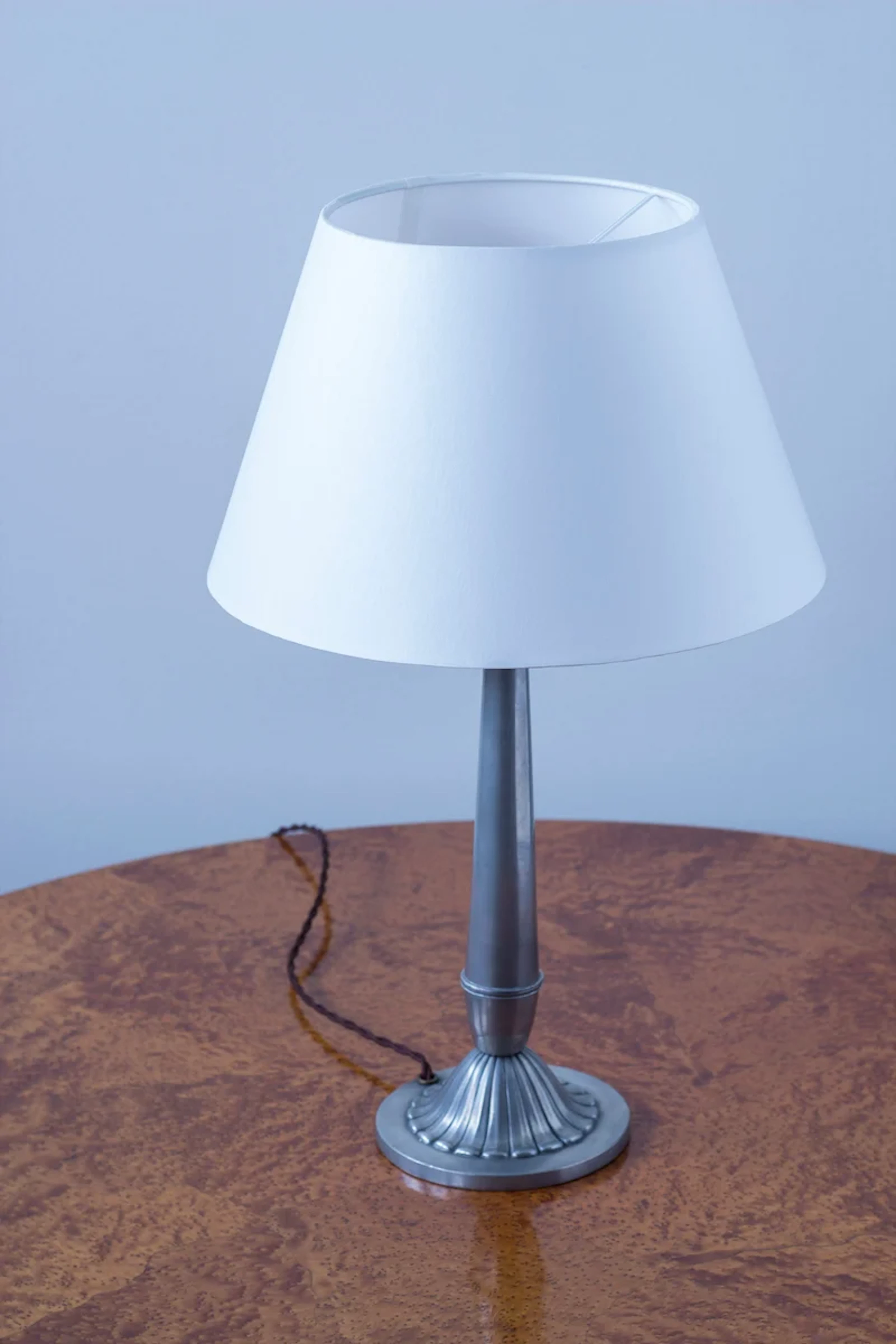 Swedish Grace pewter table lamp, 1931