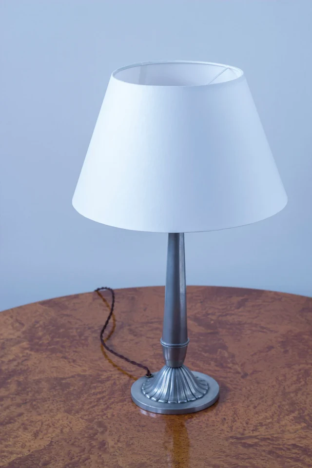 Swedish Grace pewter table lamp, 1931