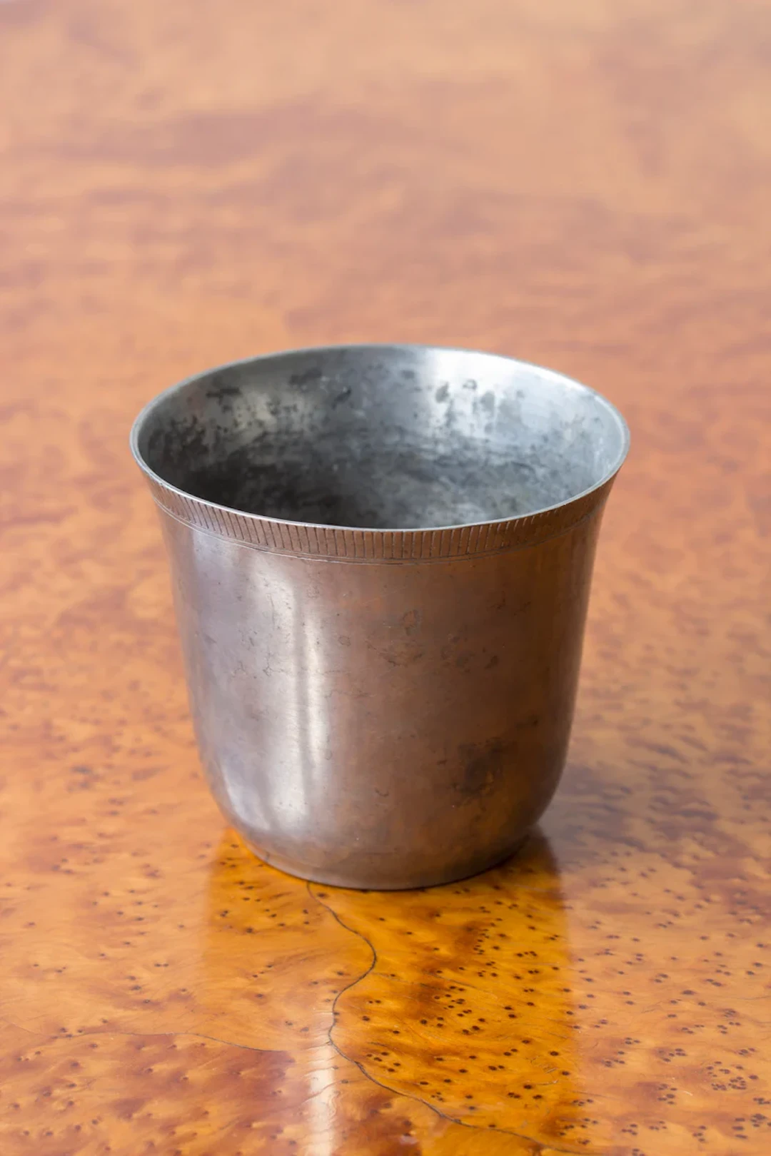 Pewter vase by GAB, 1932