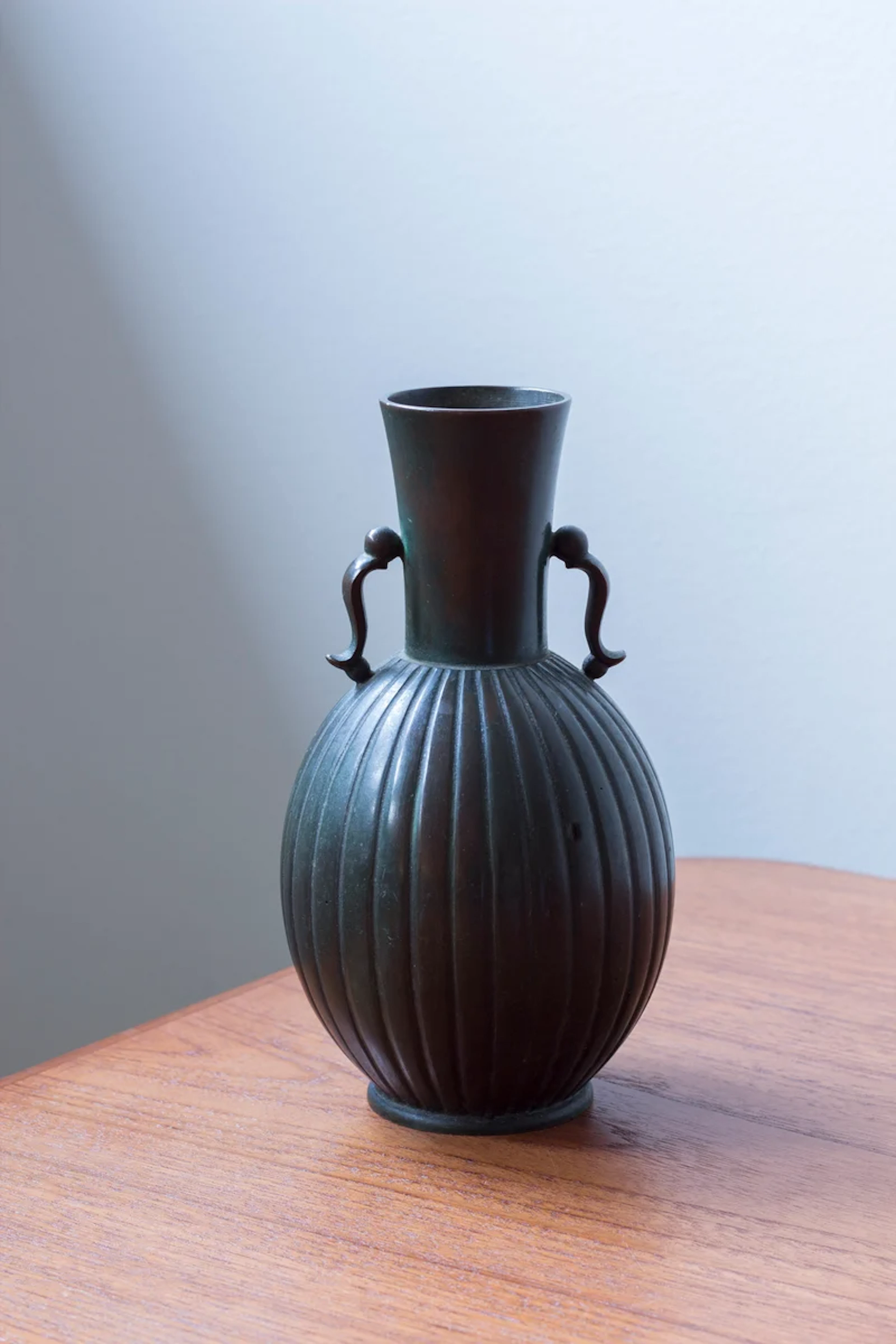 1930s Bronze vase by GAB
