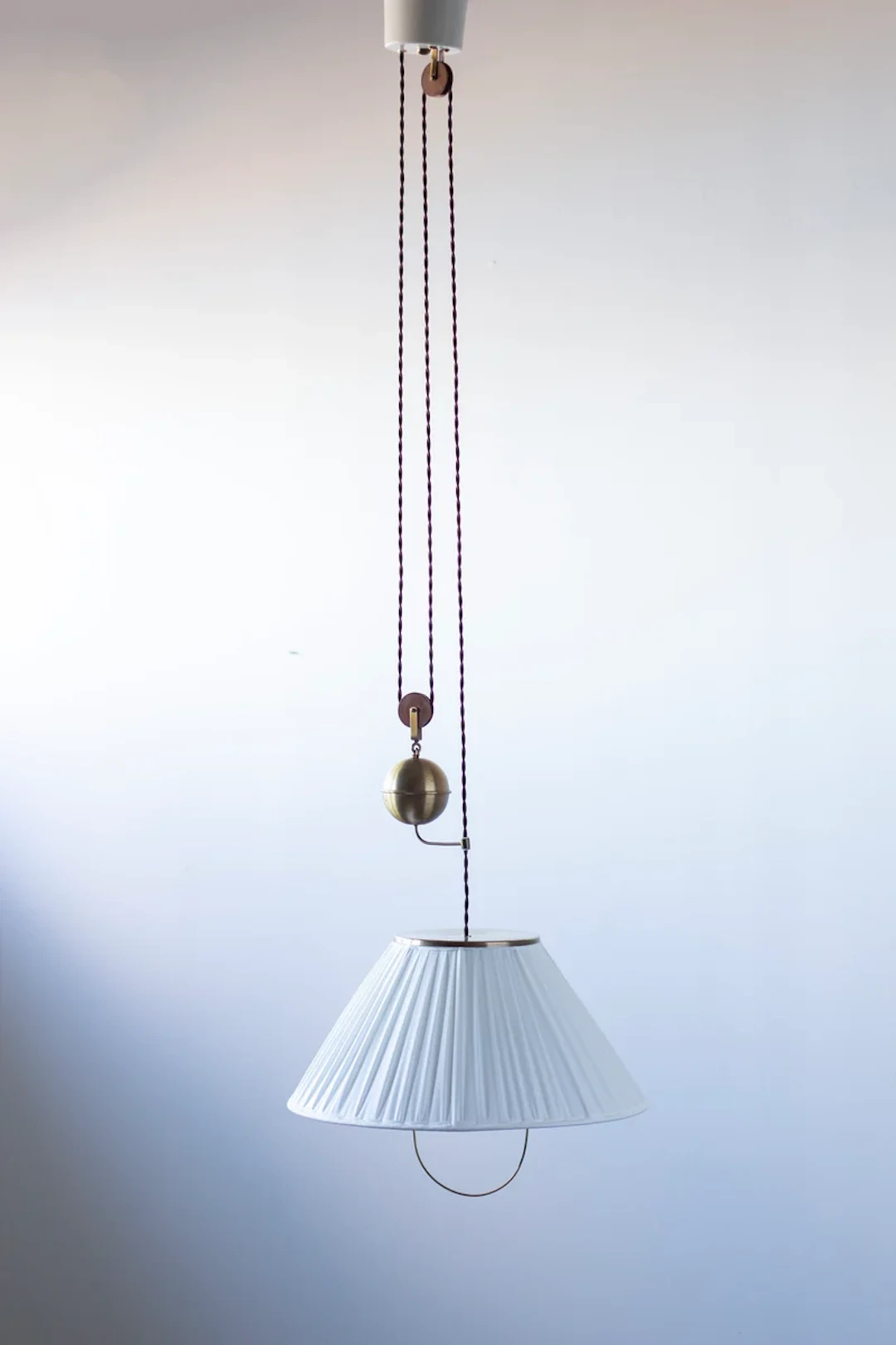 Early "1844" ceiling pendant with counter weight by Josef Frank