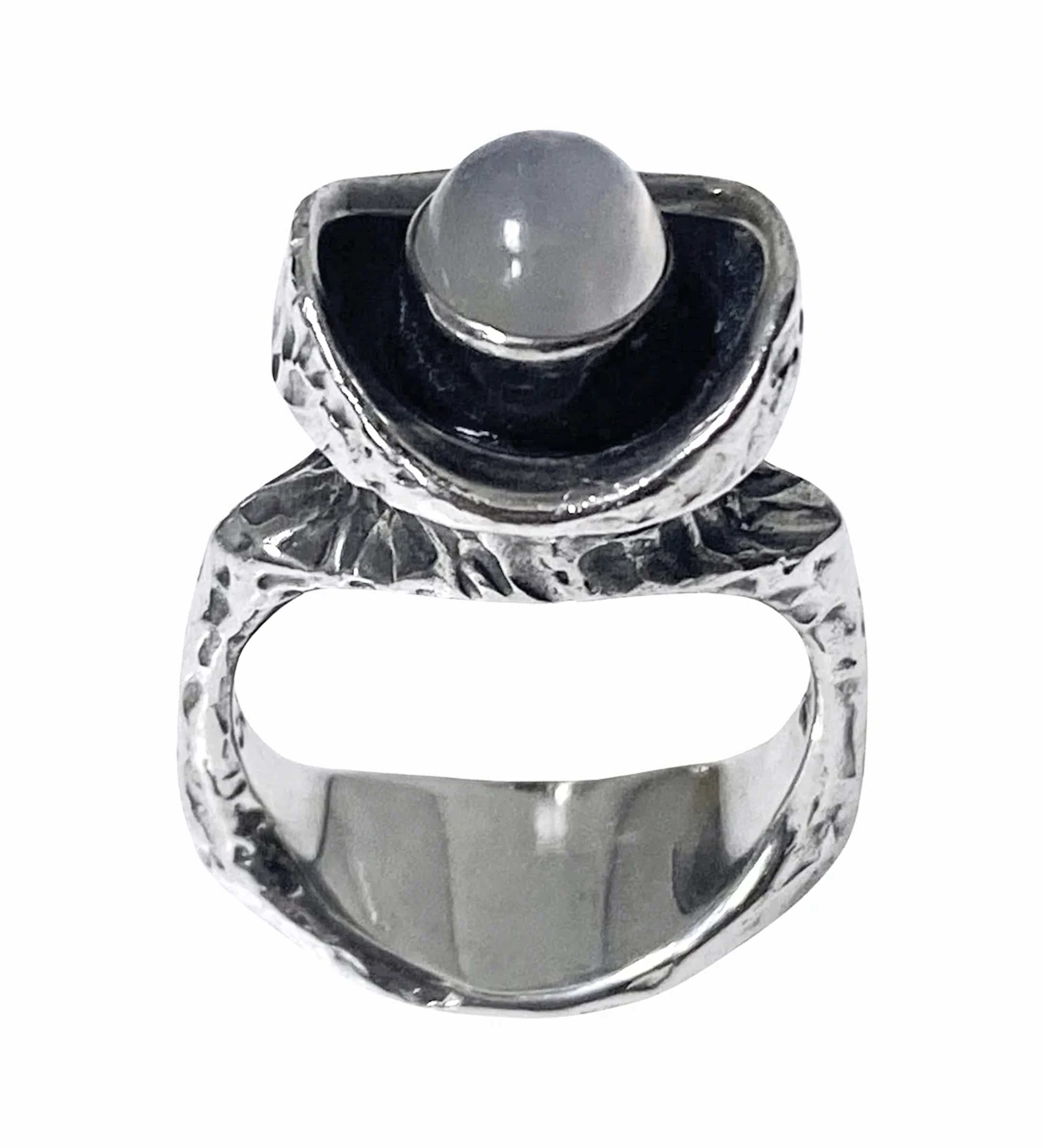 Walter Schluep Sterling Silver Sculptural handmade Ring, C.1970