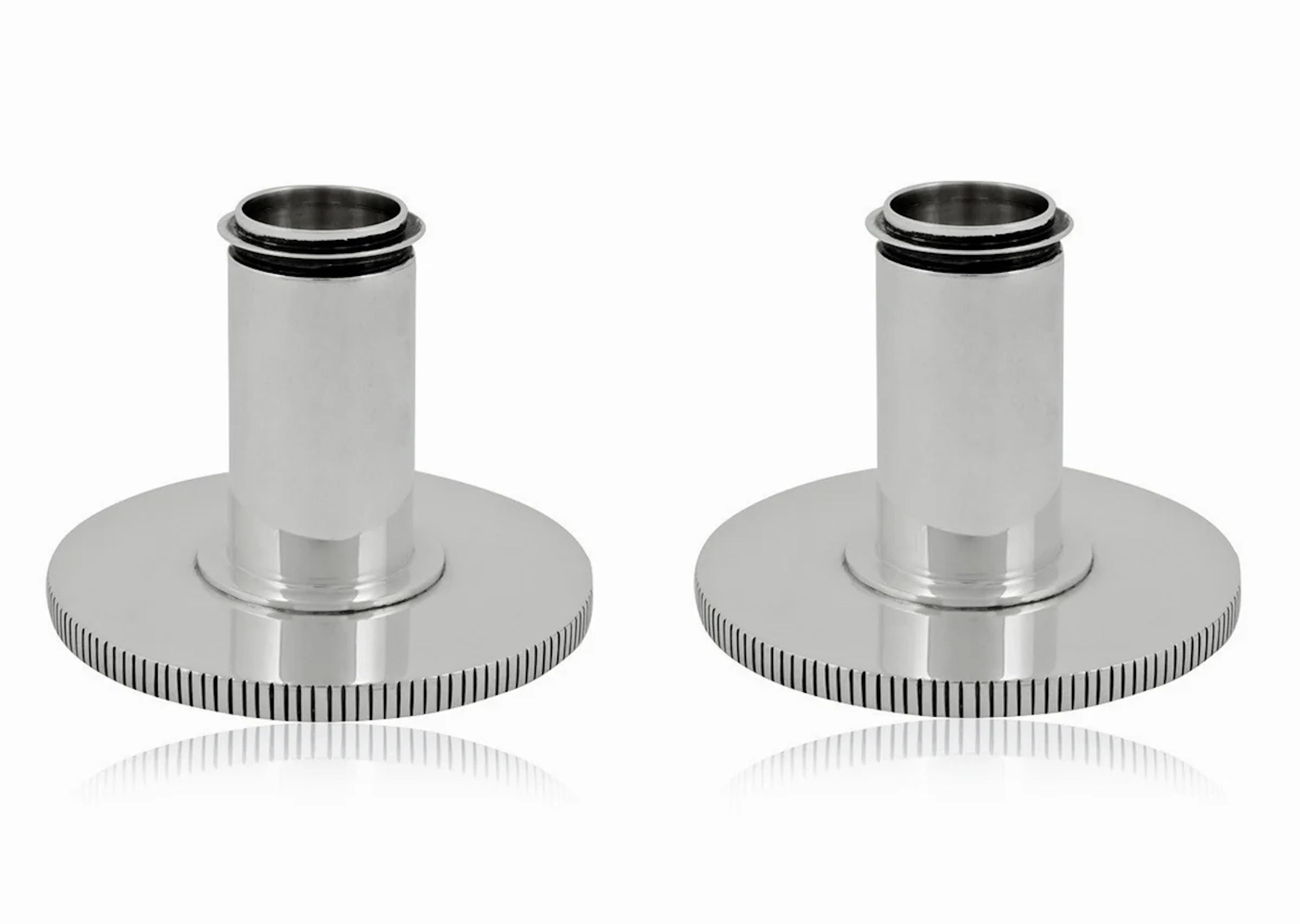Georg Jensen Sterling Silver Sigvard Bernadotte Candlesticks. Copenhagen