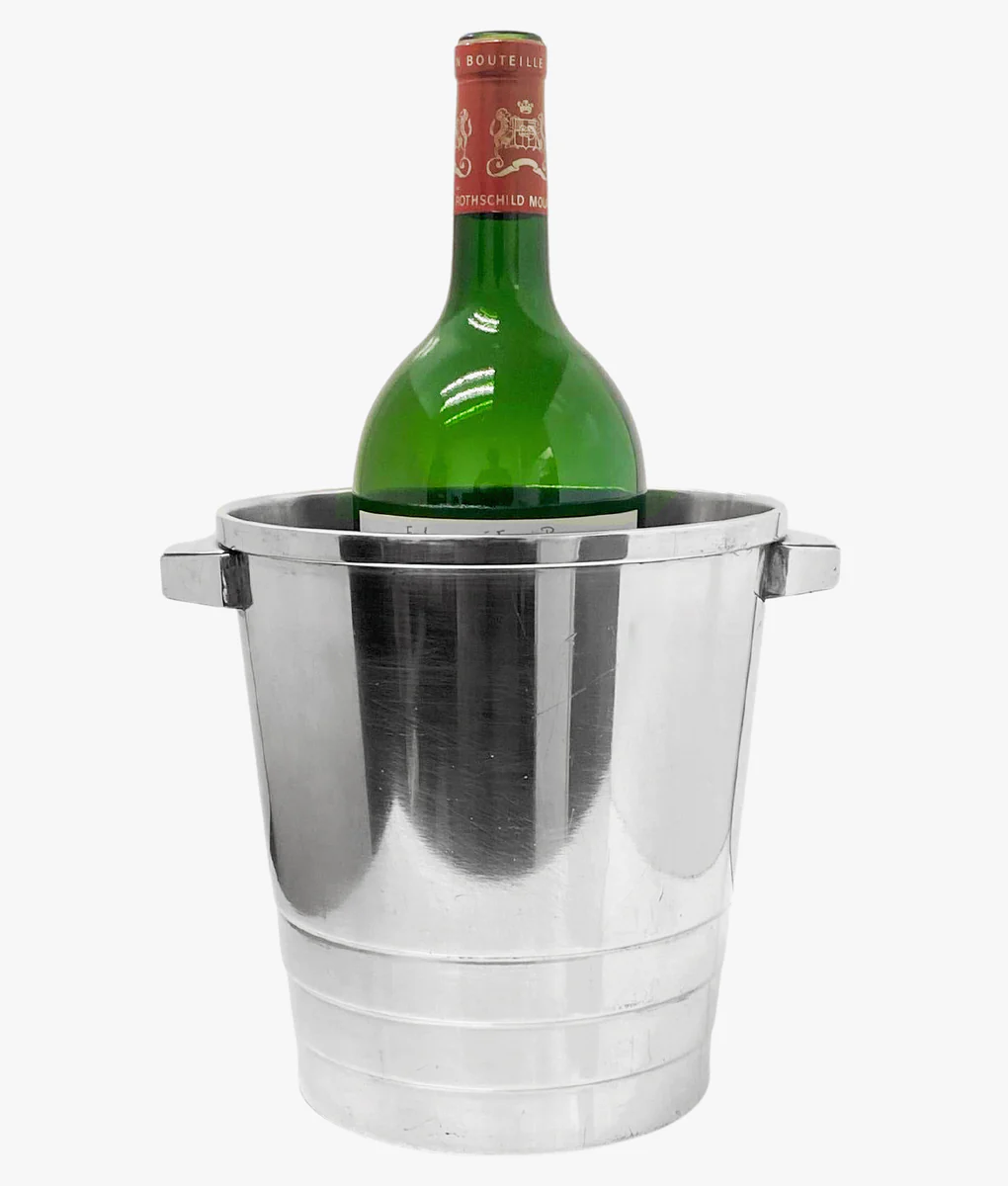 Christofle Art Deco Luc Lanel design Champagne Wine Bucket Cooler, C.1930