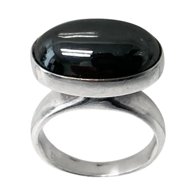 Georg Jensen Nanna Ditzel Ring C.1960 Hematite # 123B