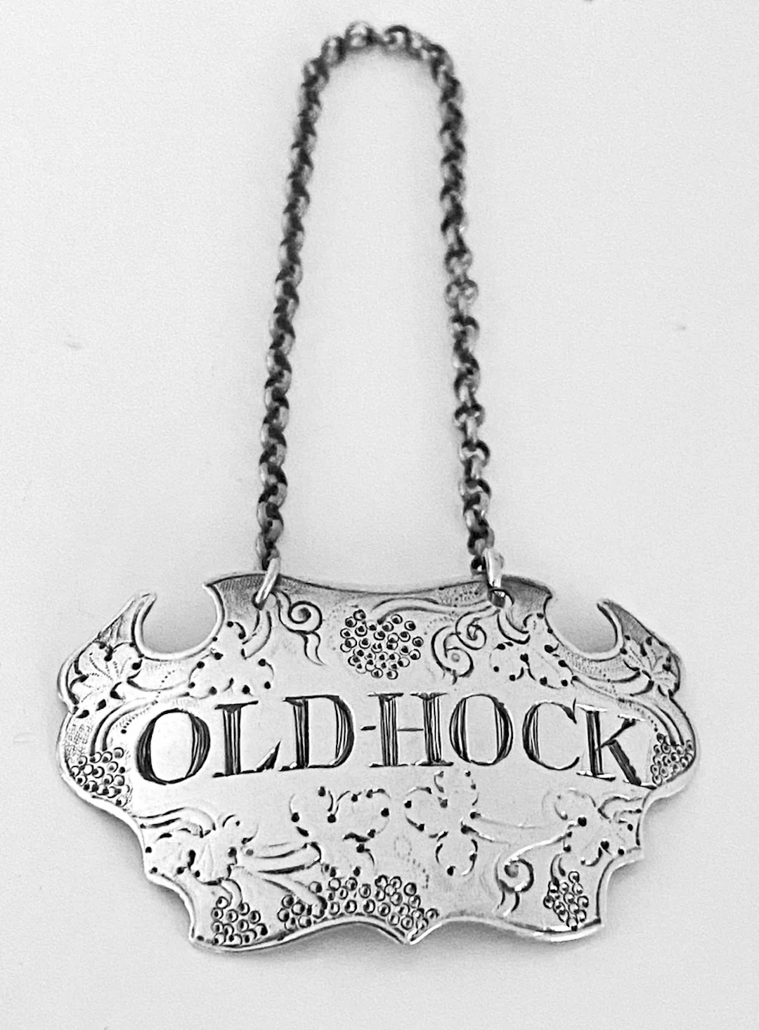George III silver Wine Label Old Hock London C.1790 John Rich
