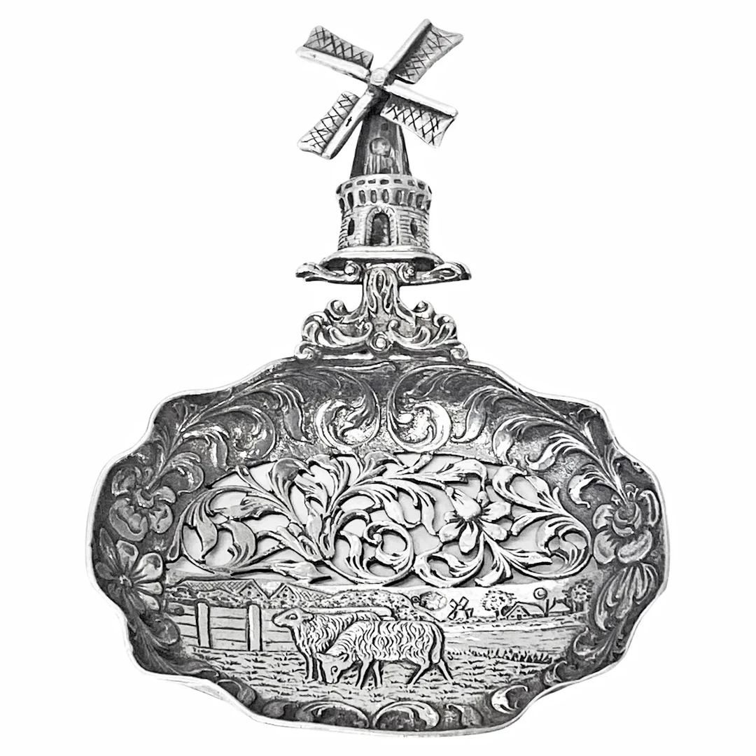 Dutch silver spoon Groningen 1912 preserve sifter