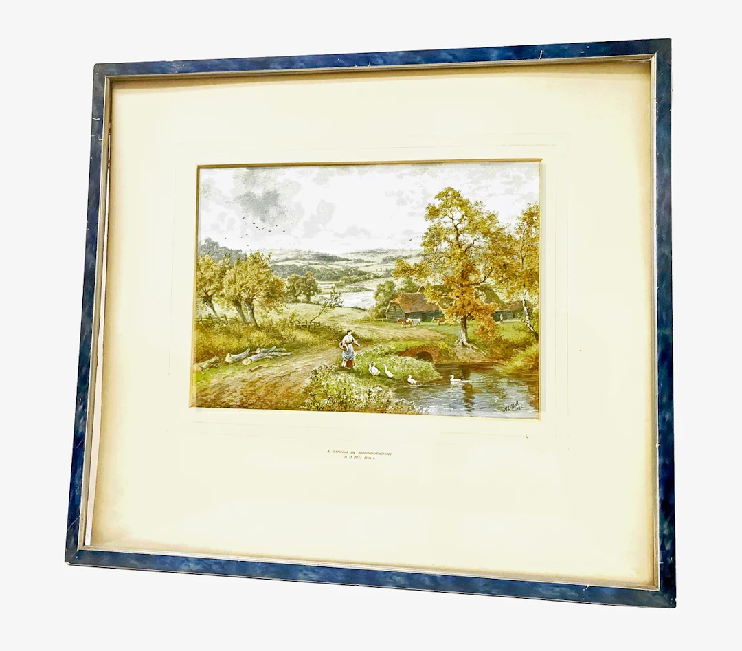 A D Bell R.B.A., landscape, `A Stream in Monmouthshire’ signed 'A. D. Bell'
