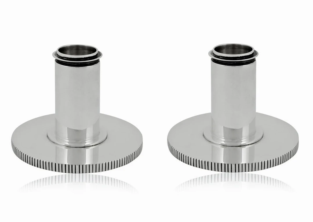Georg Jensen Sterling Silver Sigvard Bernadotte Candlesticks. Copenhagen