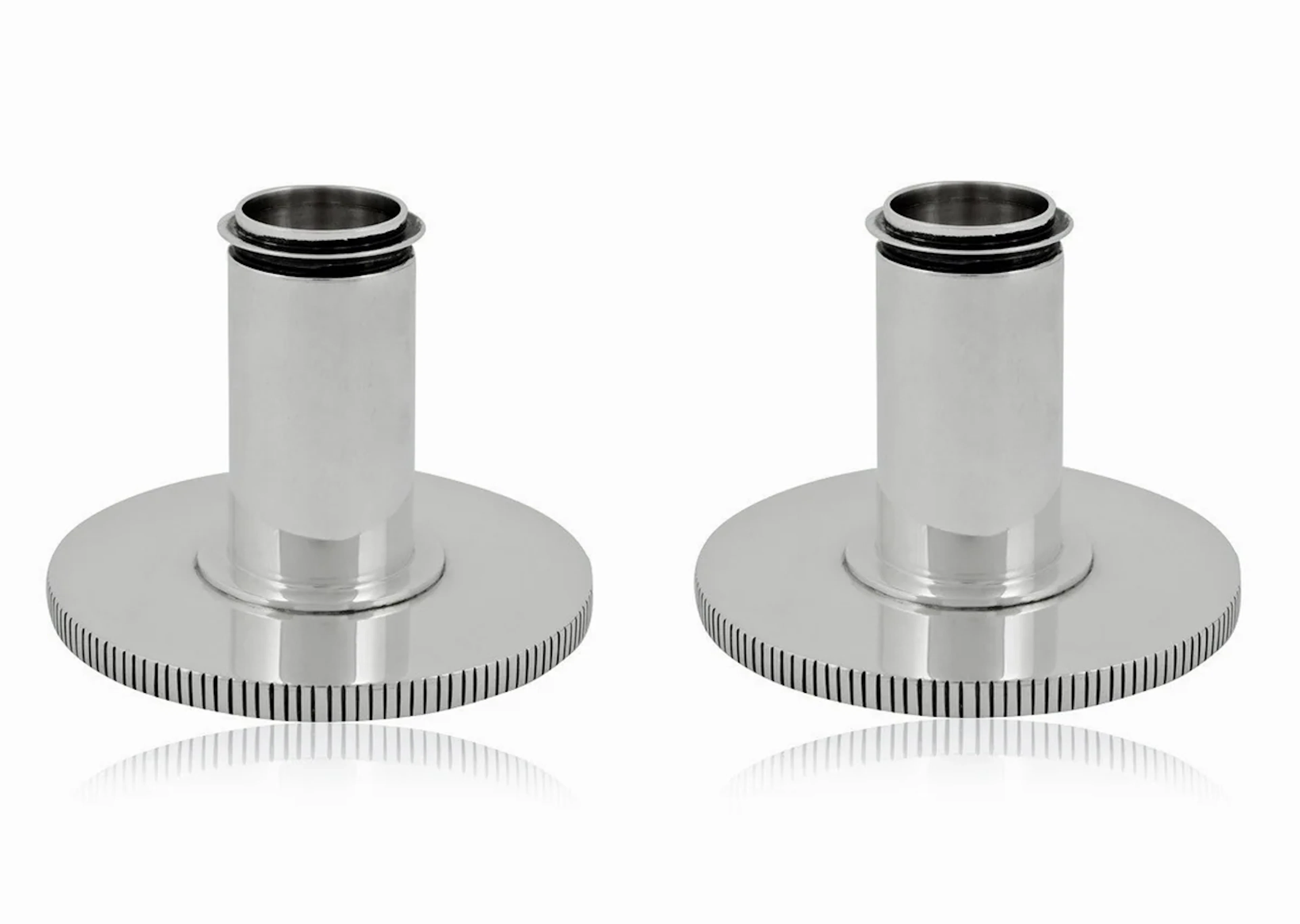 Georg Jensen Sterling Silver Sigvard Bernadotte Candlesticks. Copenhagen