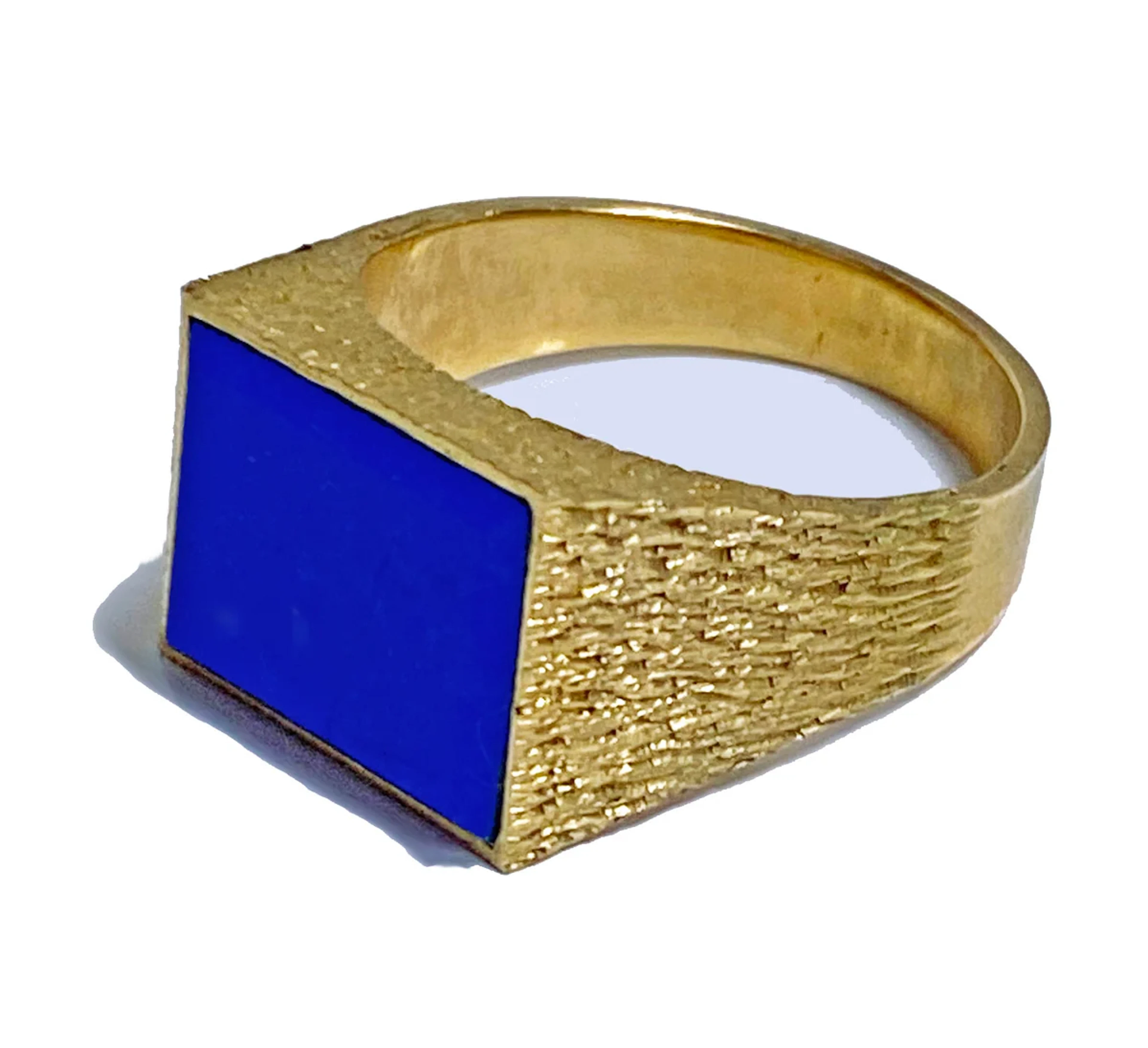 1970's Lapis Gold Ring Unisex