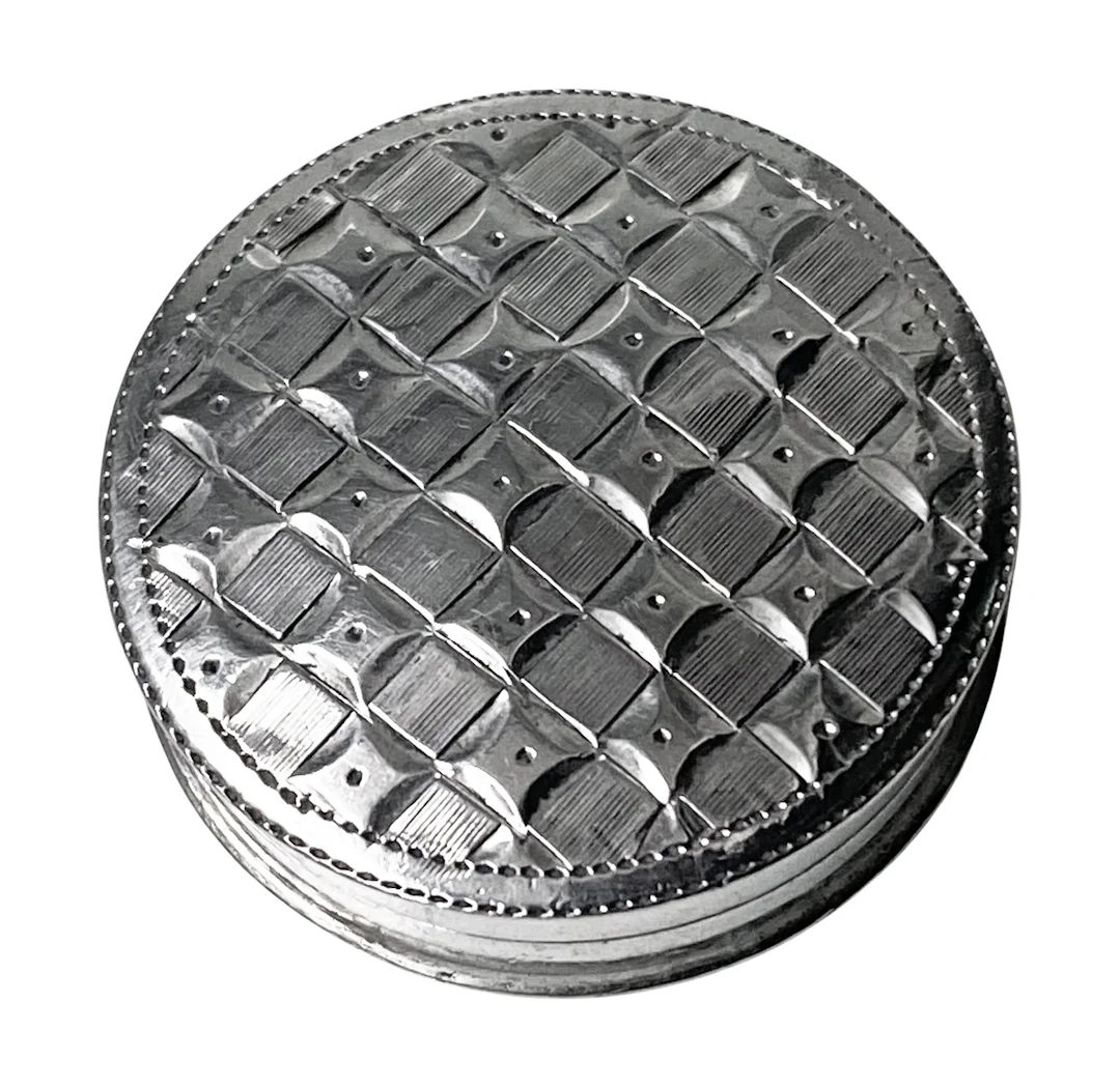 Georgian Silver Patch Pill Box Birmingham 1802 Samuel Pemberton