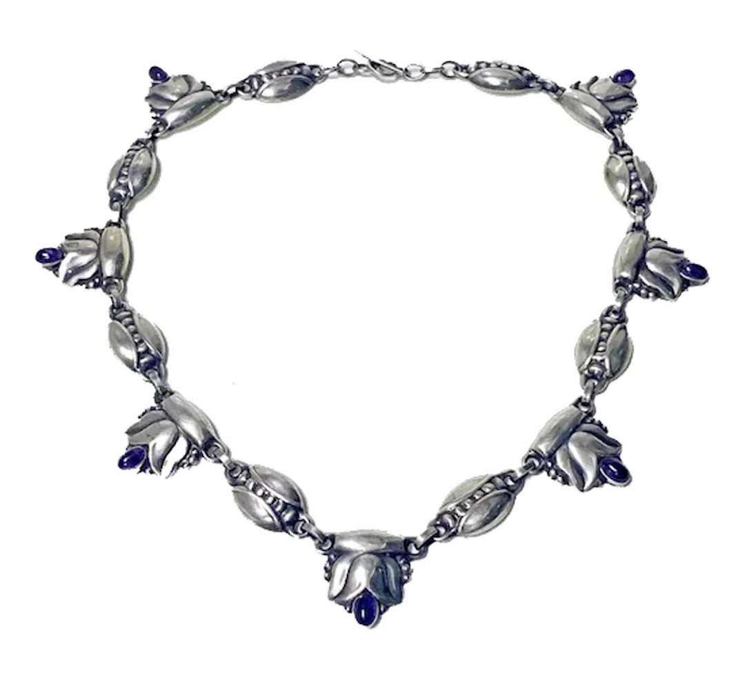 Georg Jensen Sterling Amethyst Necklace, circa 1935