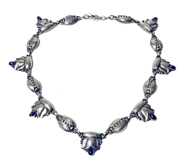 Georg Jensen Sterling Amethyst Necklace, circa 1935