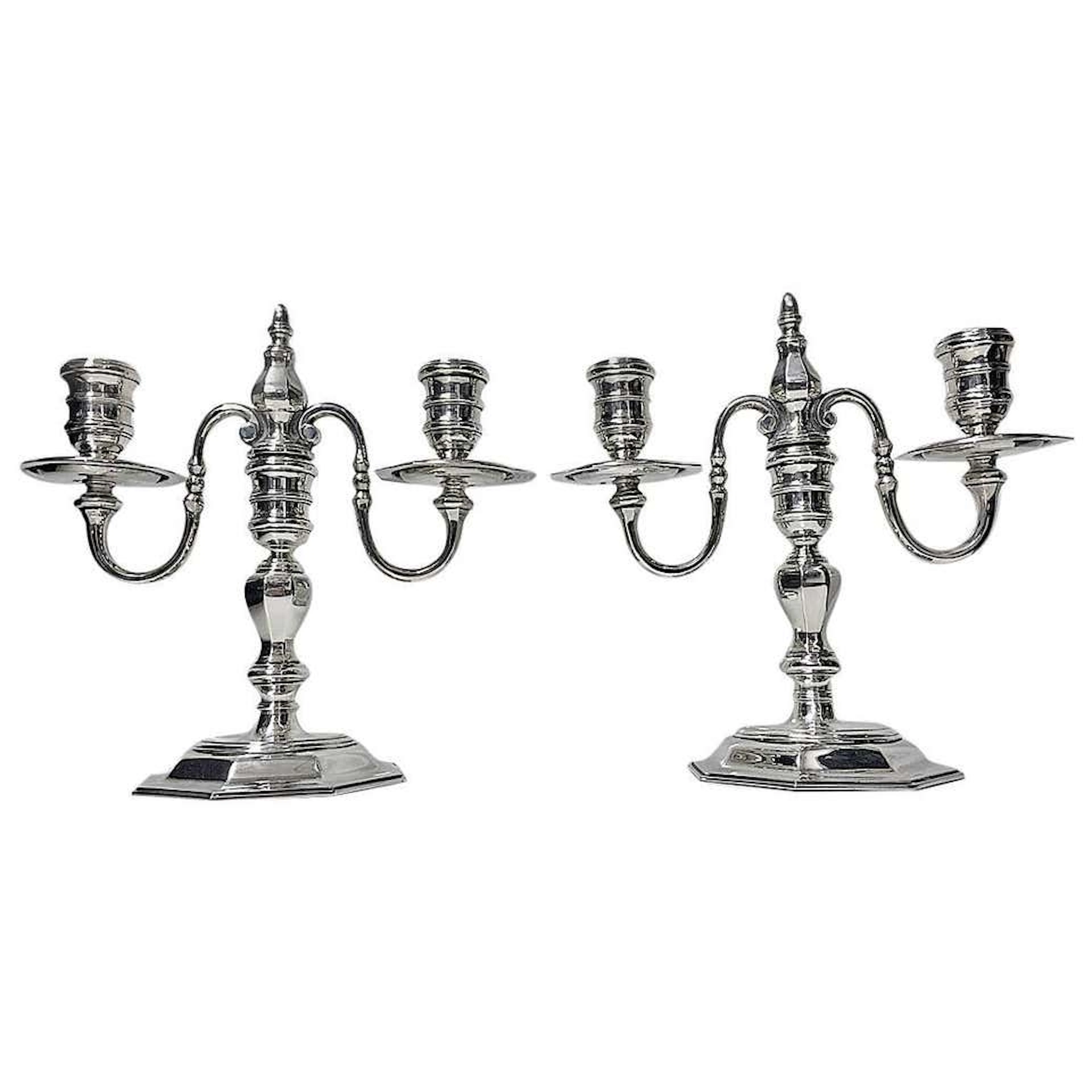 Garrard & Co. Sterling Silver Candelabra Candlesticks London 1968