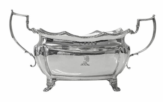 Antique Irish Georgian Sterling Silver Bowl Dublin 1814, Richard Sawyer.