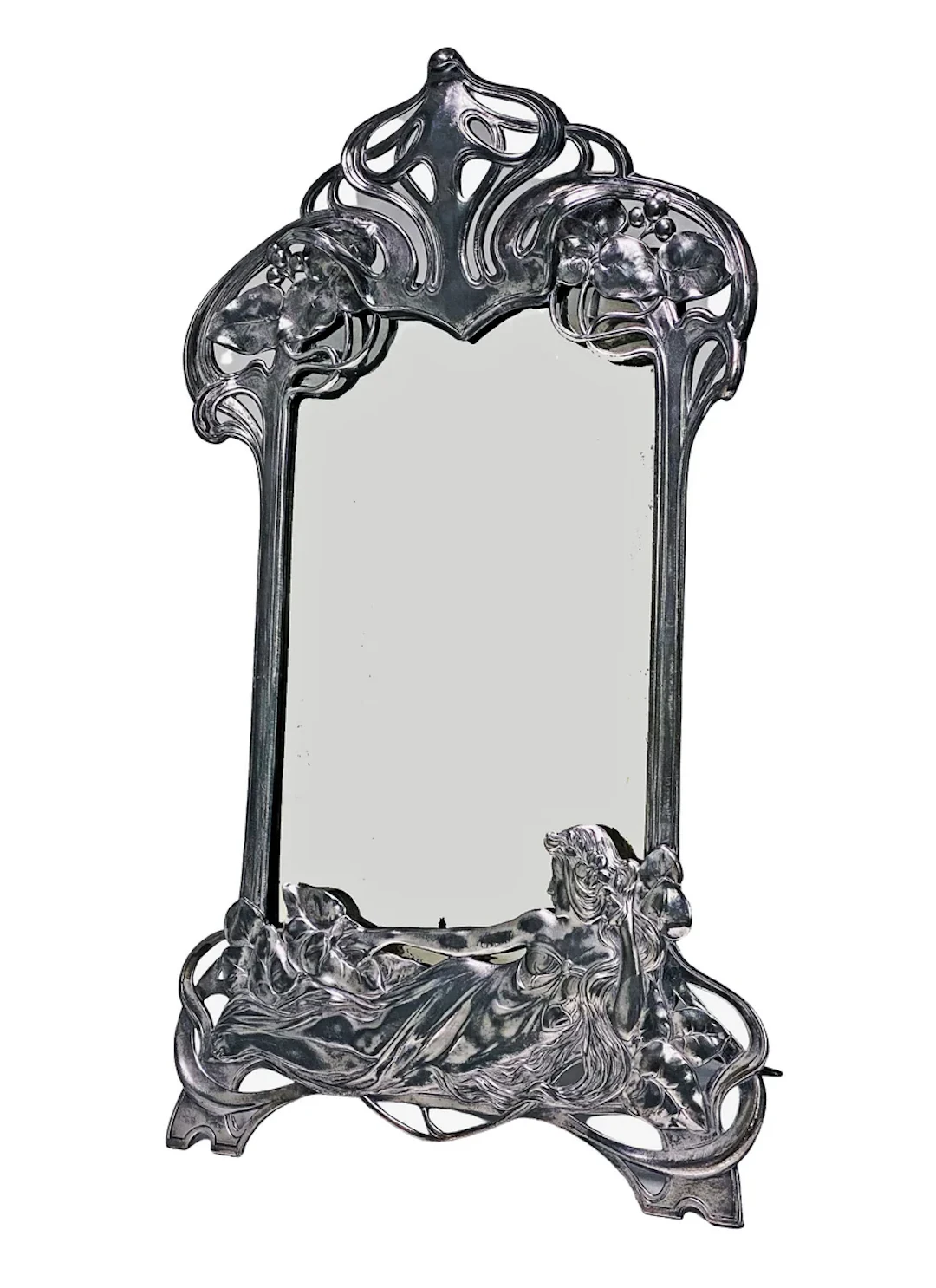Art Nouveau WMF Maiden Table Mirror, circa 1906, Germany