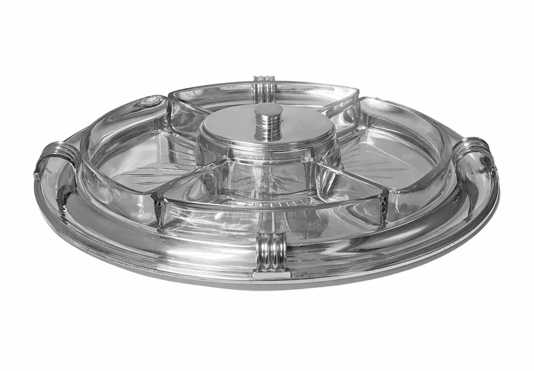 Large Christofle Art Deco Hors d'Oeuvres Platter Dish C.1935